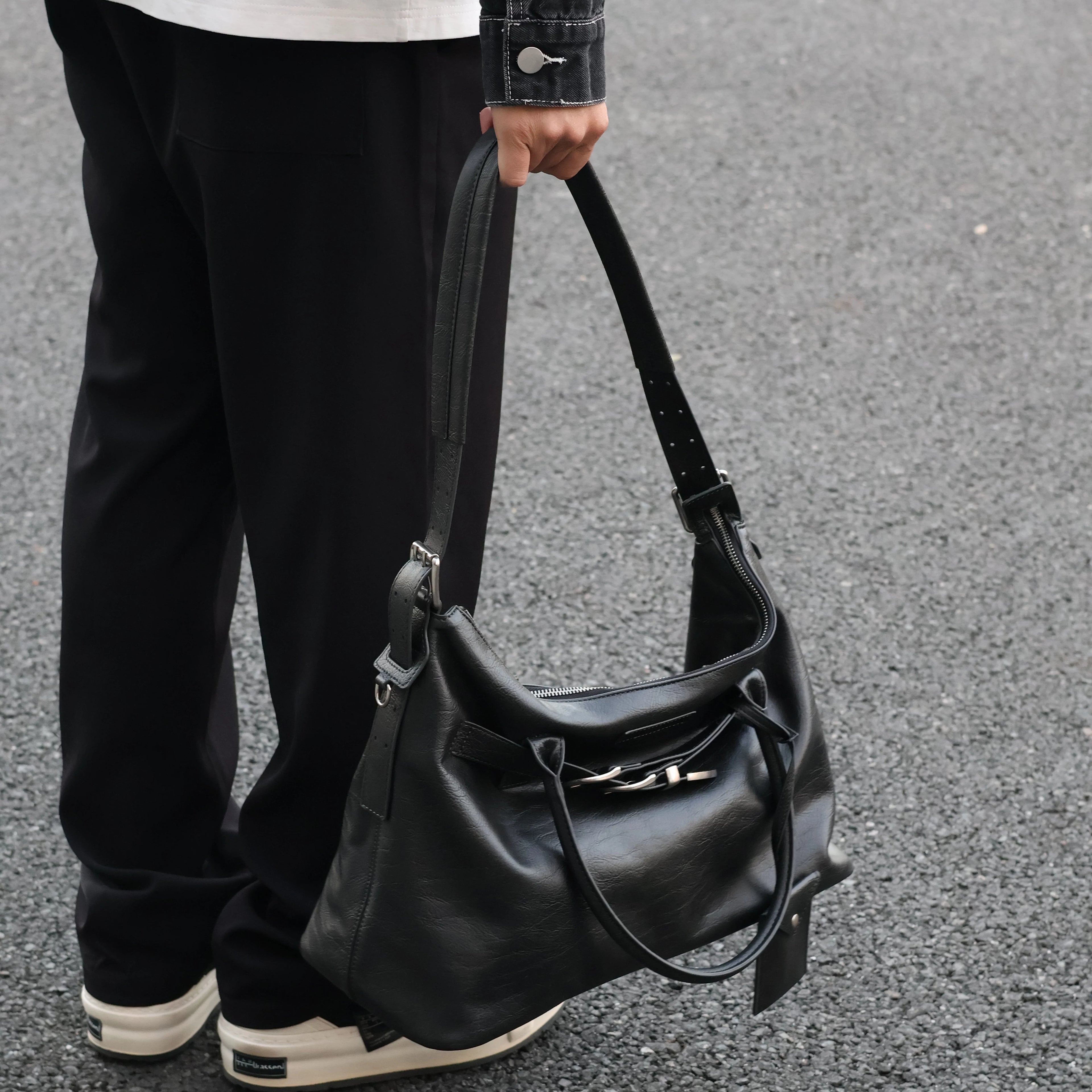 Men's Soft Synthetic Leather Large Casual Shoulder Crossbody Bag