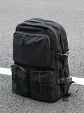 Men's Canvas Multifunctional Travel Laptop Commuter Backpack
