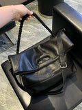 Men's Synthetic Leather Large Casual Commuter Crossbody Bag