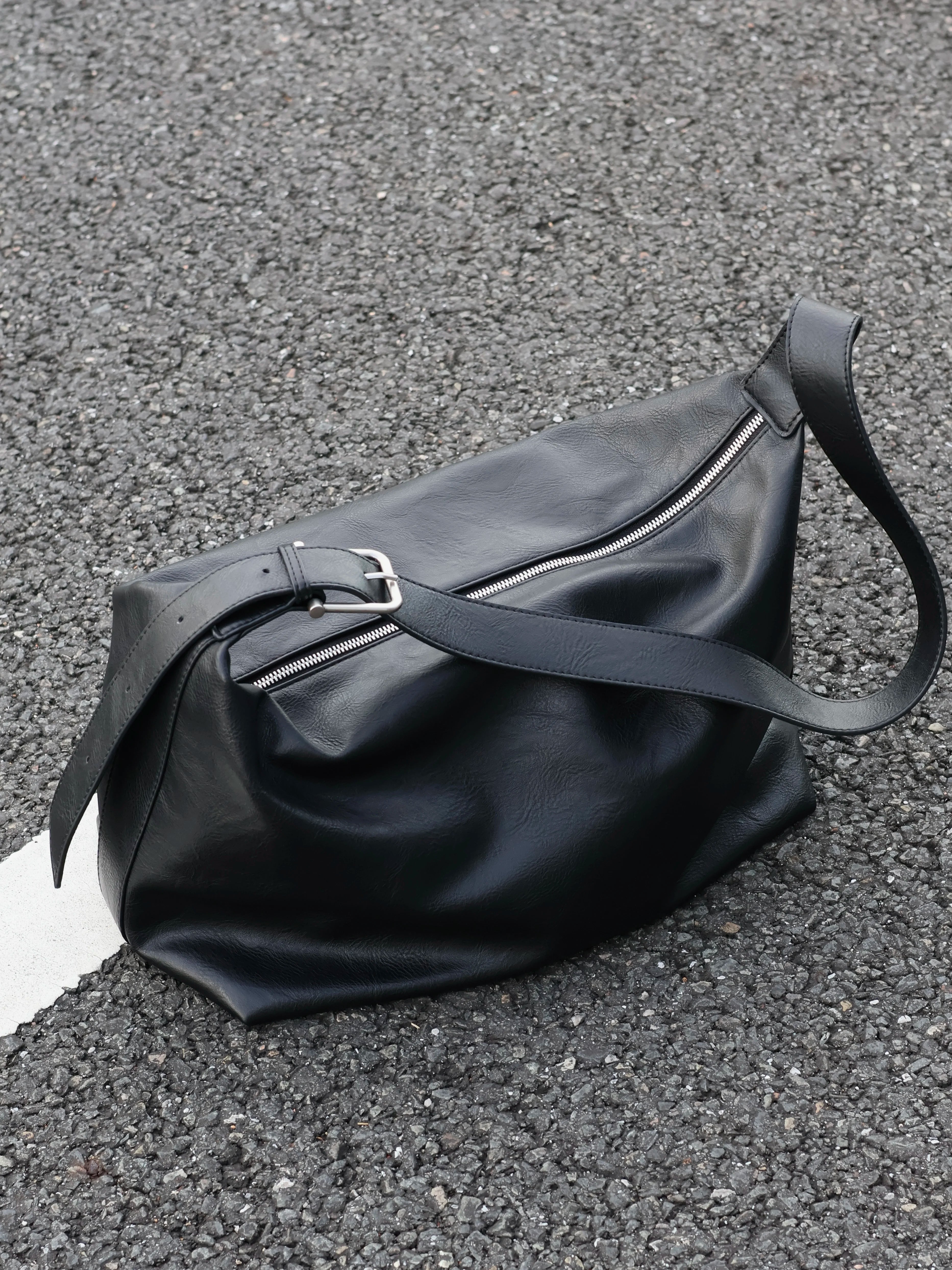 Men's Soft Synthetic Leather Large Casual Shoulder Crossbody Bag