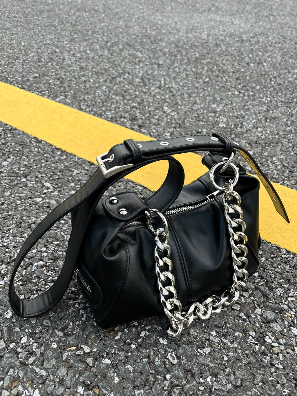 Women's Soft Faux Leather Vintage Biker Shoulder Bag