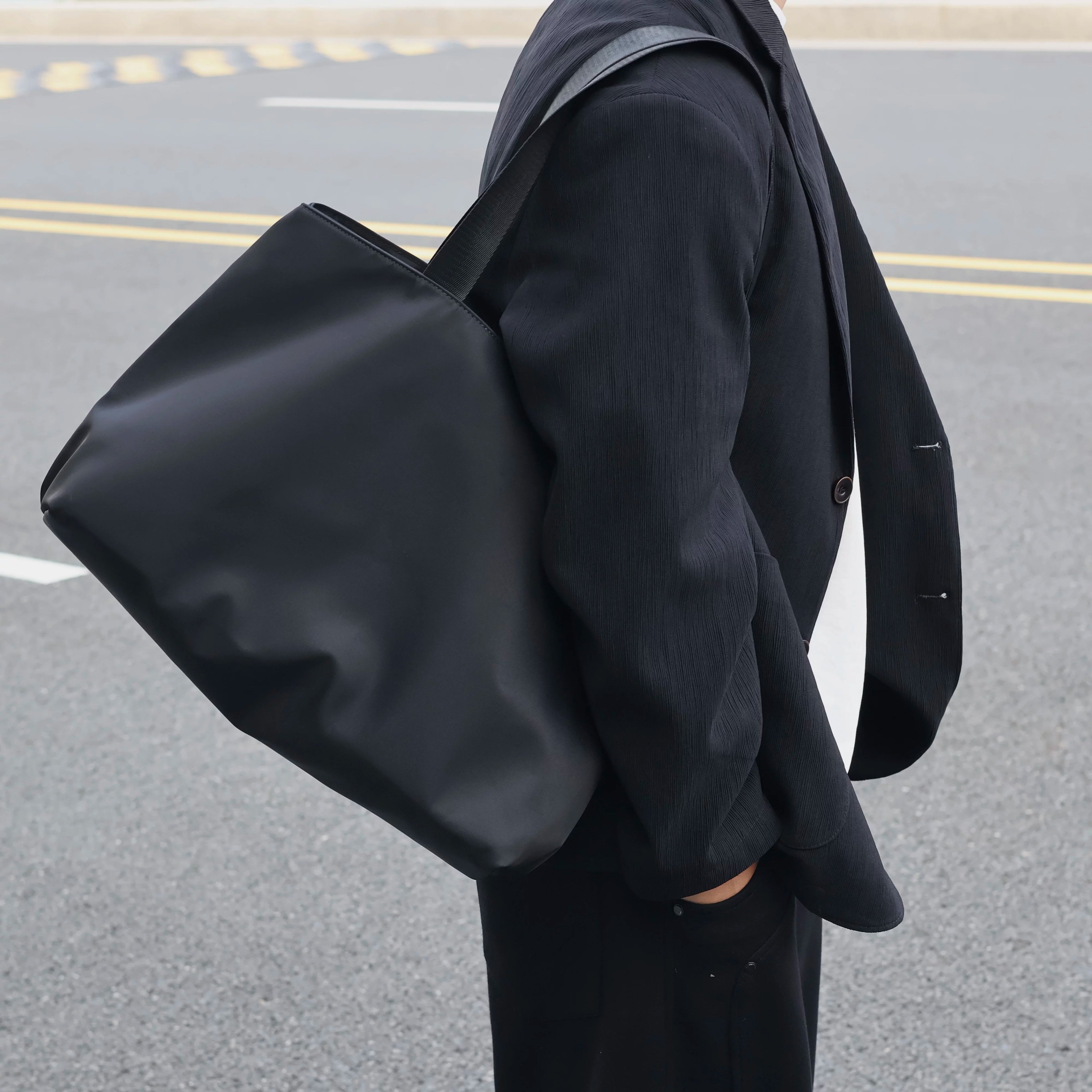 Women's Oxford Cloth Large Casual Tote Handbag