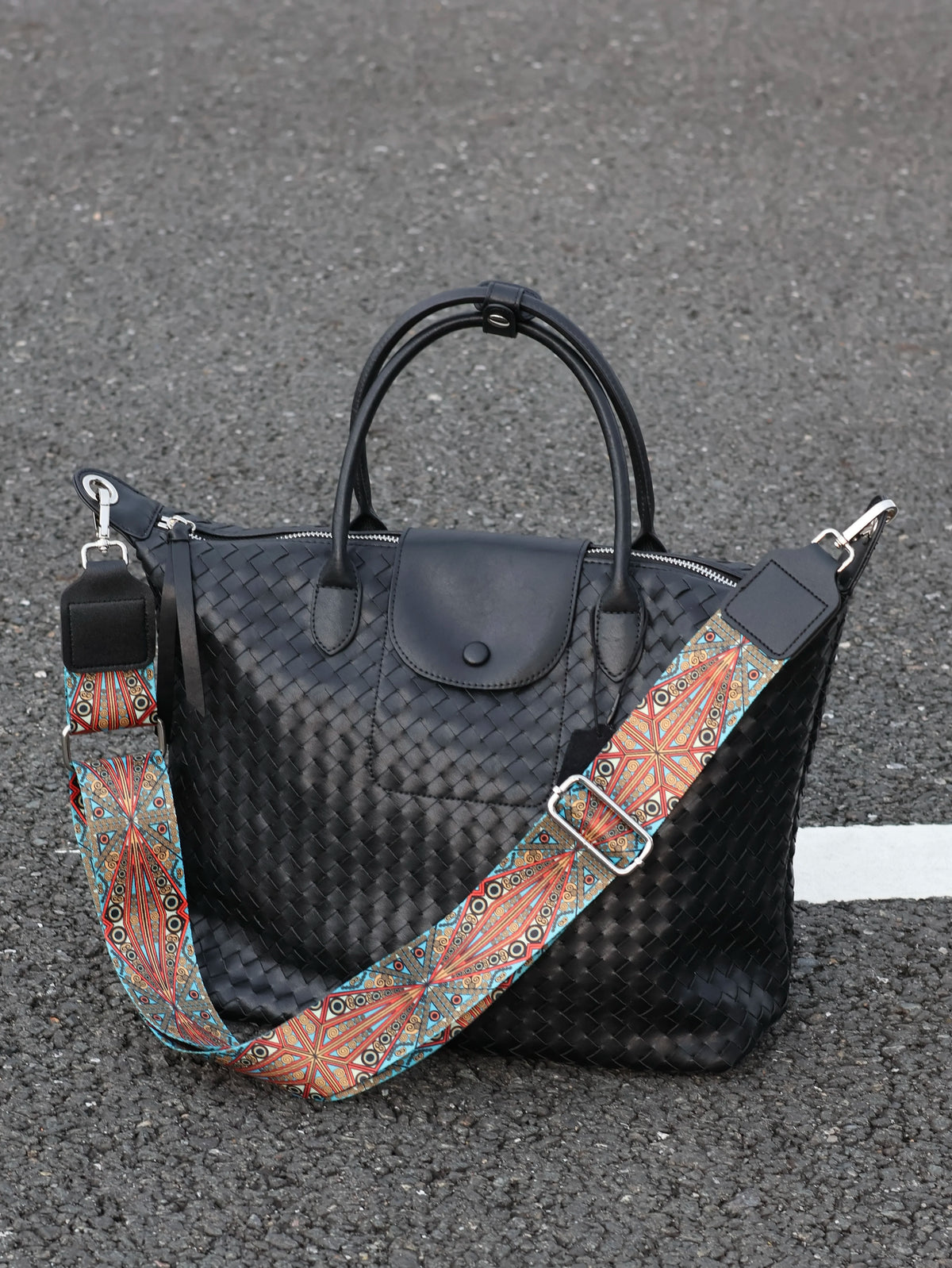 Men's Large Casual Woven Dumpling Crossbody Bag