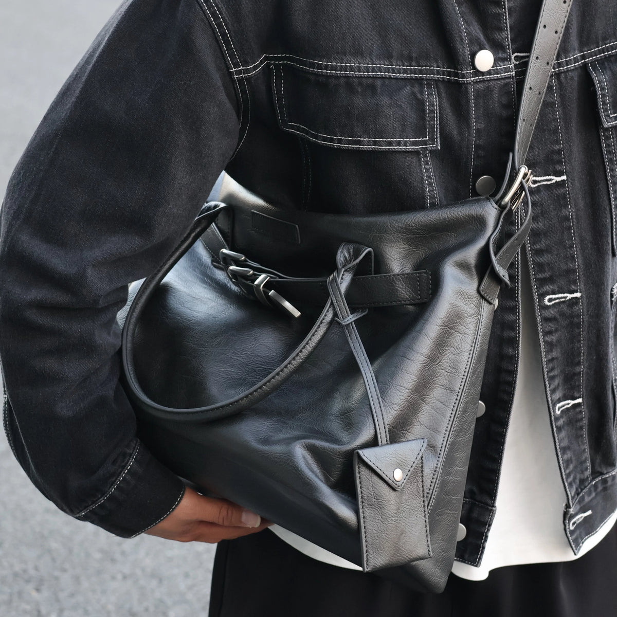 Men's Soft Synthetic Leather Large Casual Shoulder Crossbody Bag