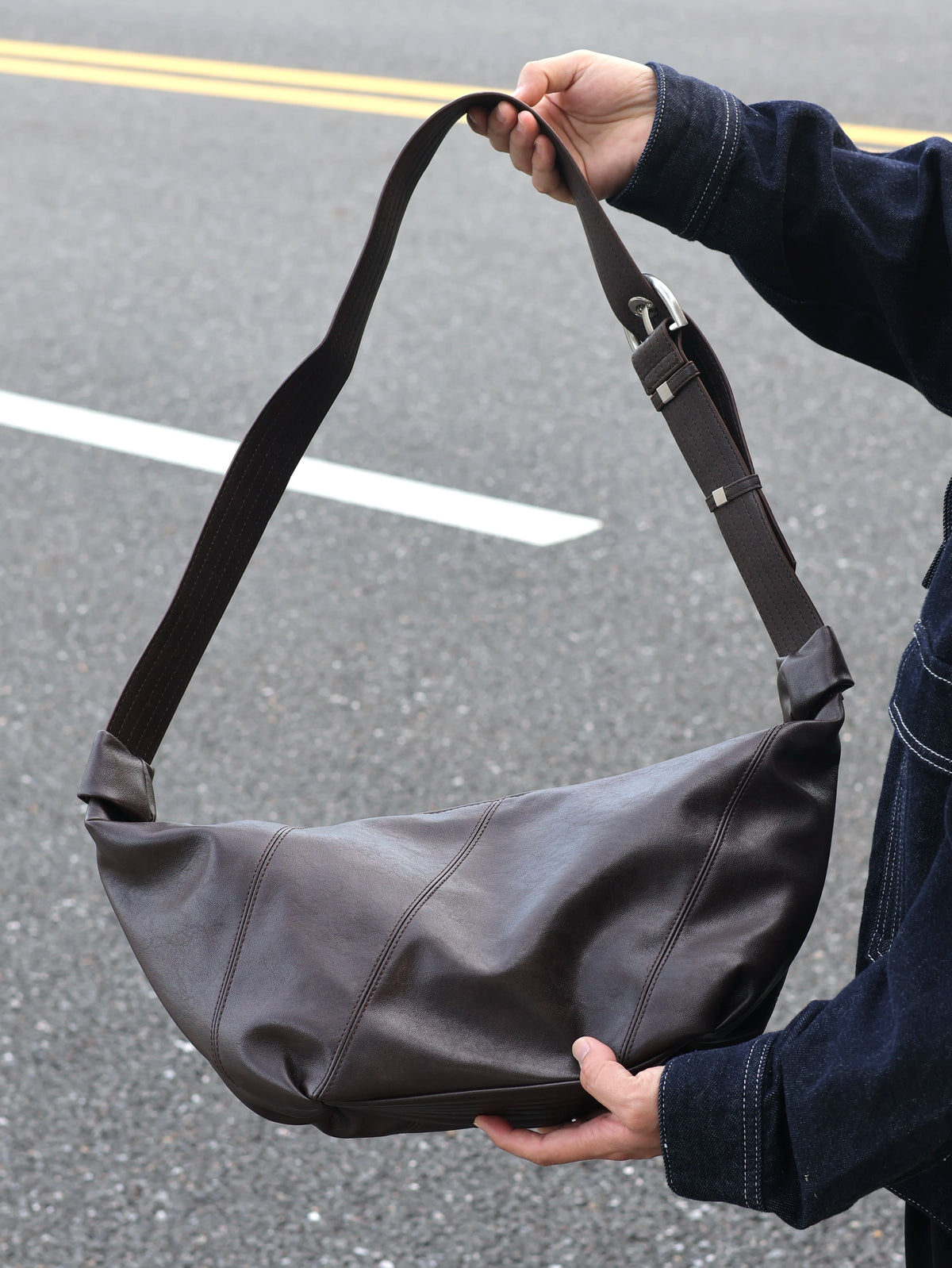 Men's Synthetic Leather Casual Shoulder Crossbody Chest Bag