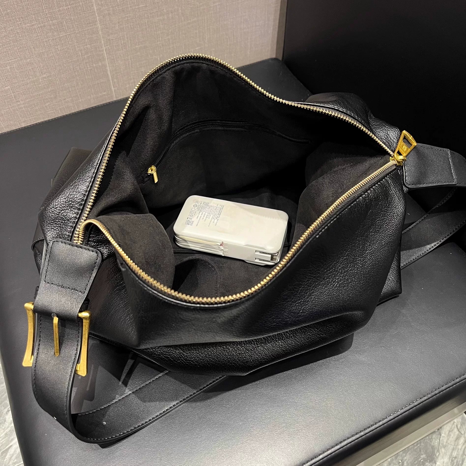 Men's Soft Synthetic Leather Large Casual Shoulder Crossbody Bag