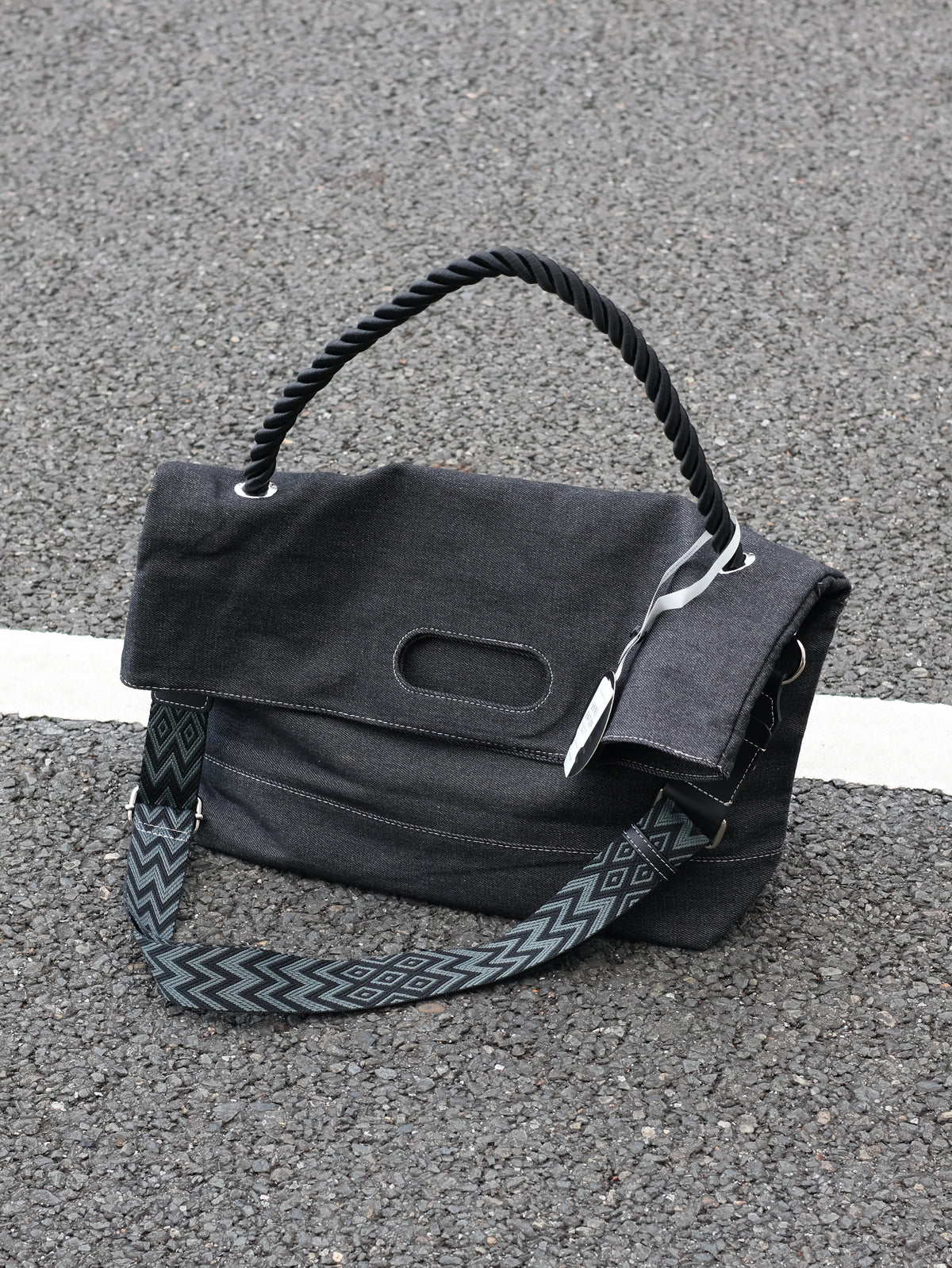 Men's Denim Large Casual Shoulder Crossbody Bag