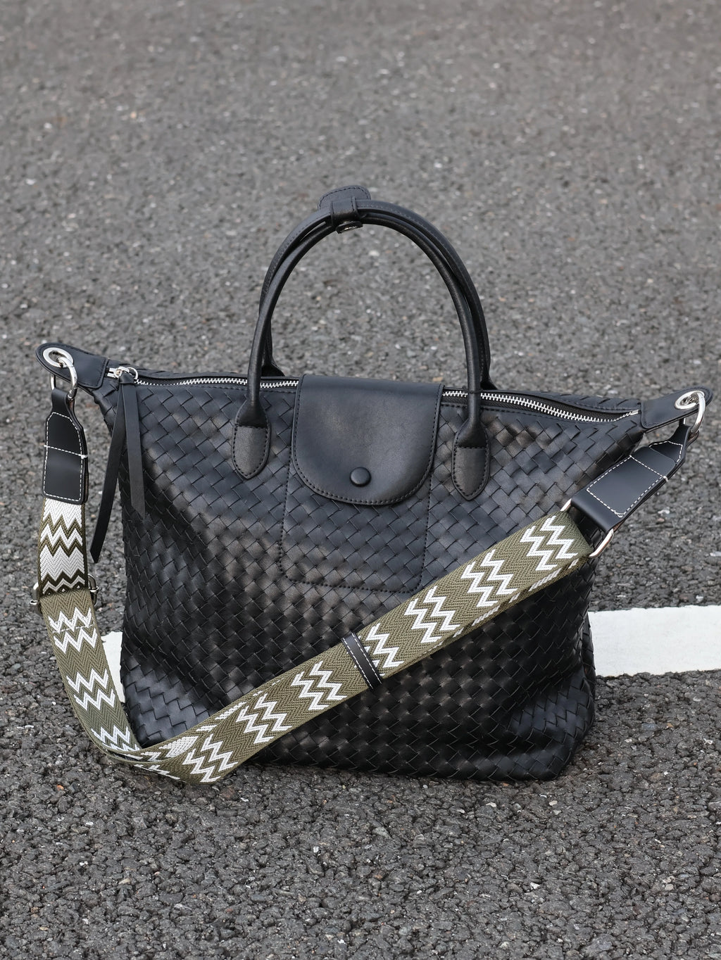 Men's Large Casual Woven Dumpling Crossbody Bag