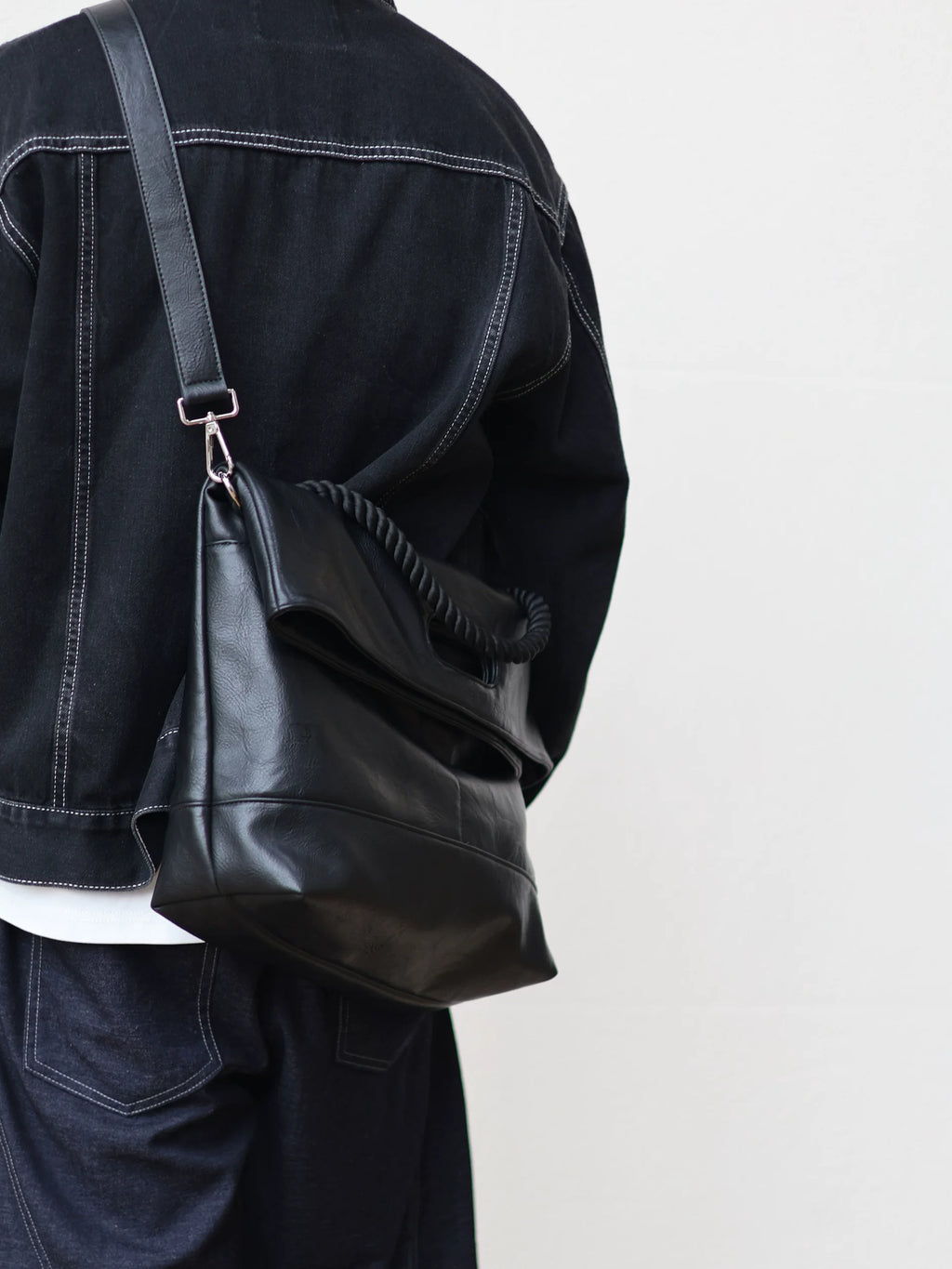 Men's Synthetic Leather Large Casual Commuter Crossbody Bag