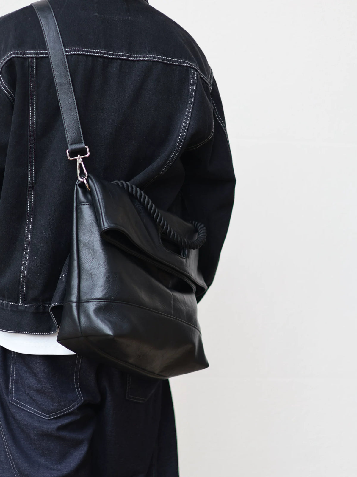 Men's Synthetic Leather Large Casual Commuter Crossbody Bag
