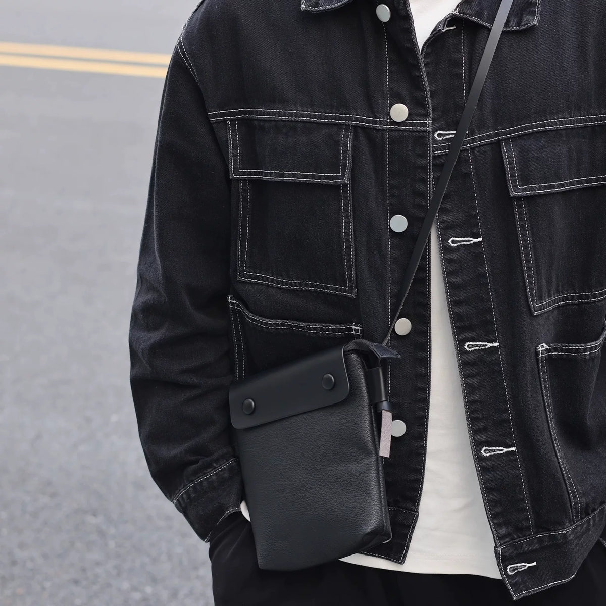 Men's Synthetic Leather Small Casual Shoulder Crossbody Bag