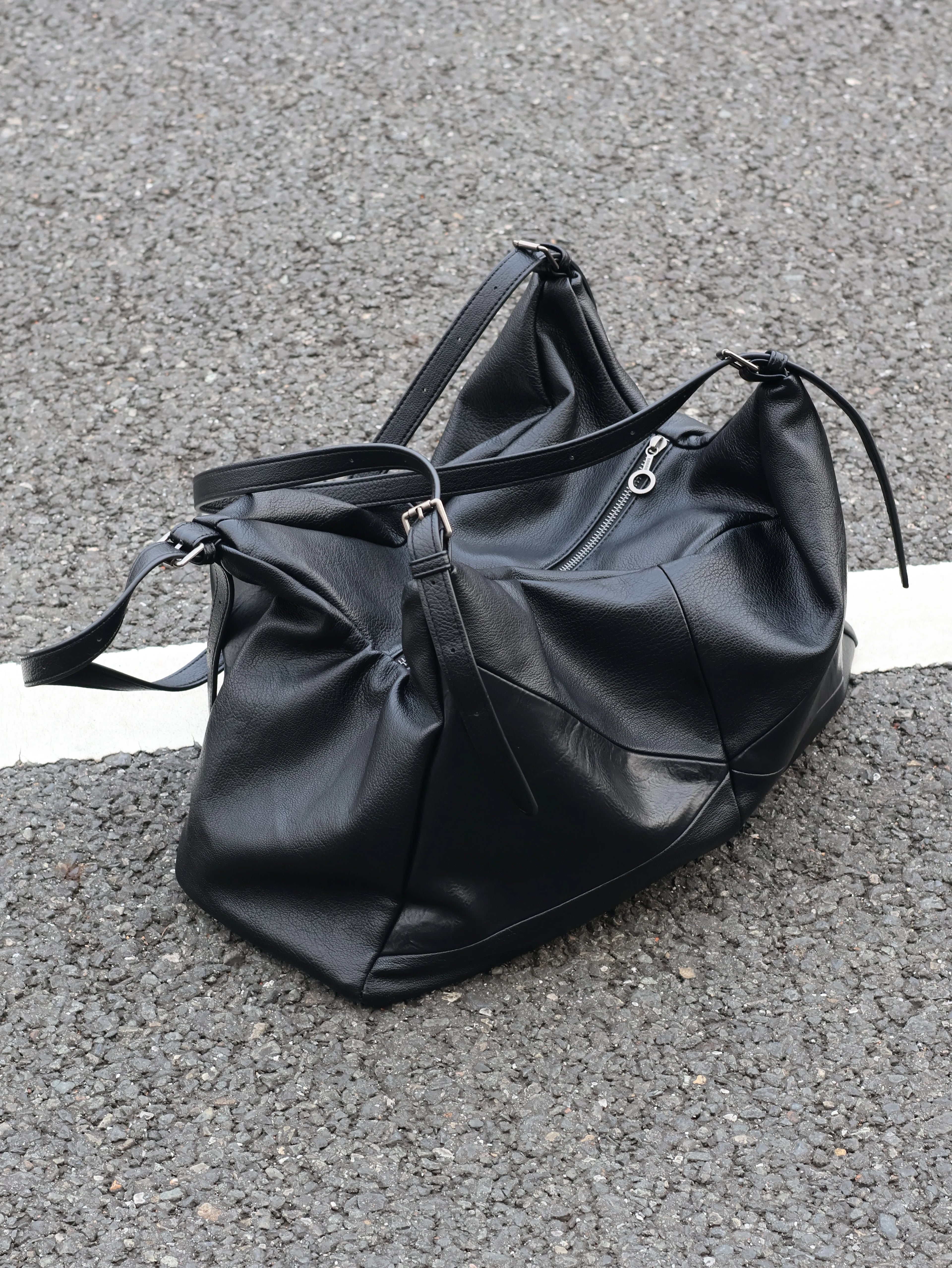 Men's Soft Synthetic Leather Large Casual Shoulder Crossbody Bag