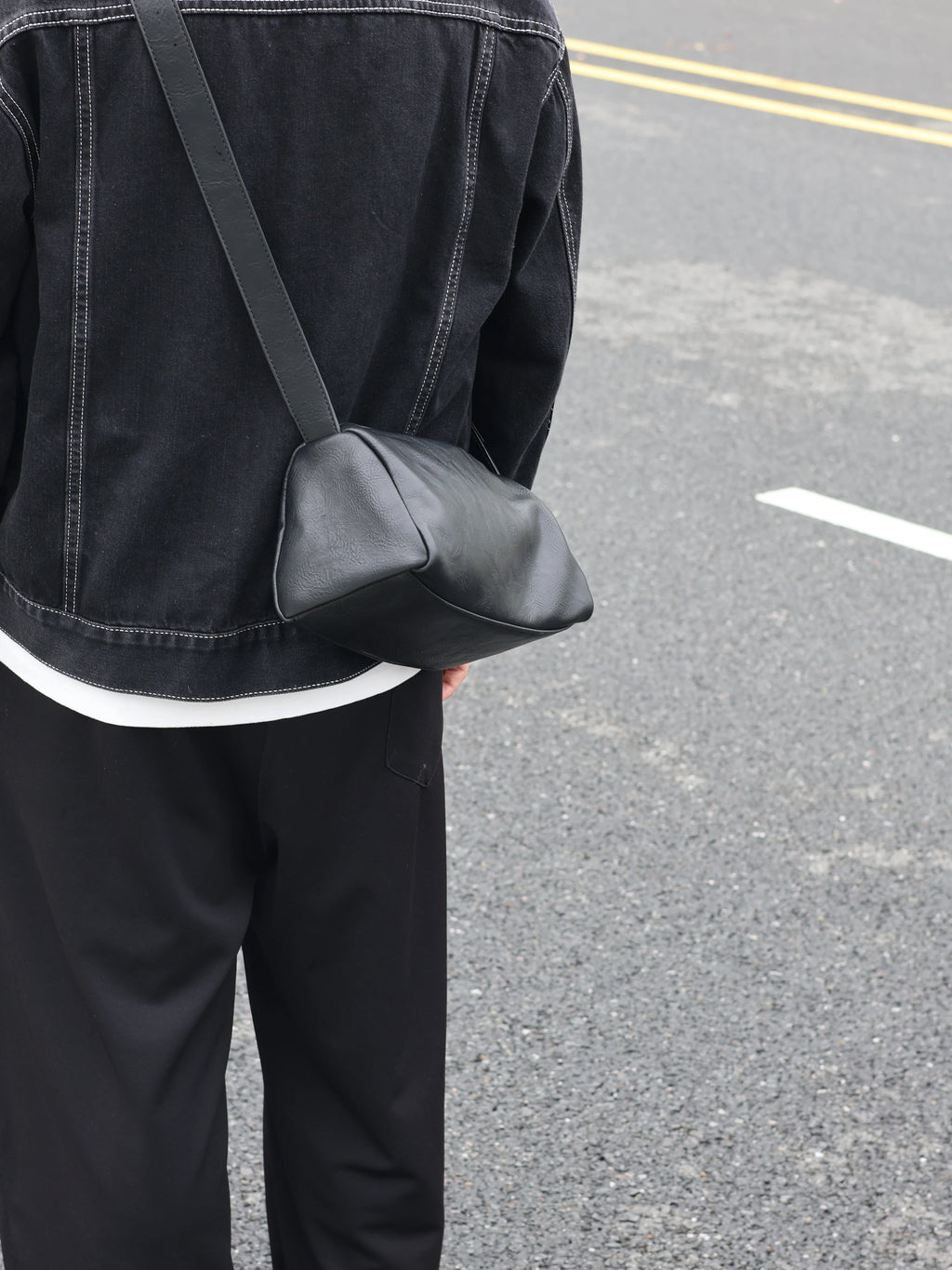 Men's Soft Faux Leather Casual Commuter Crossbody Bag