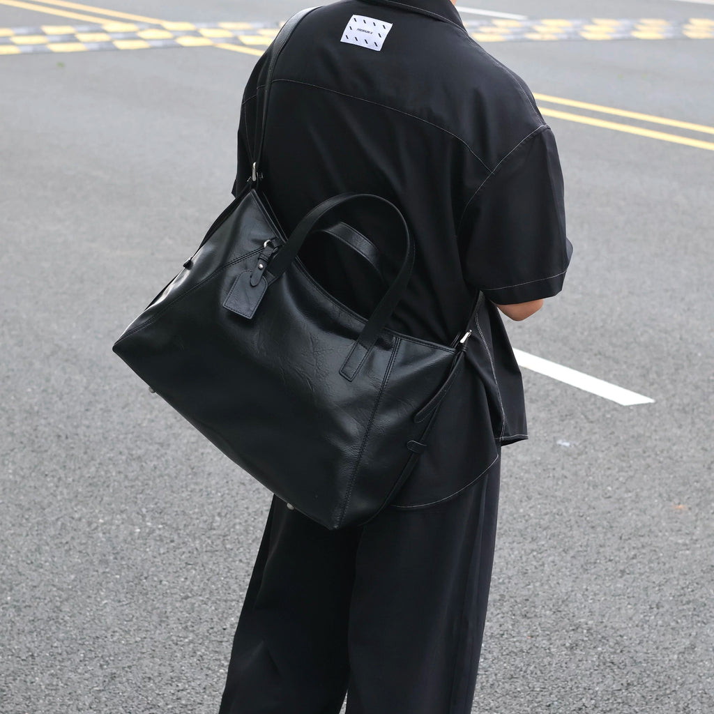 Men's Synthetic Leather Large Casual Shoulder Crossbody Bag