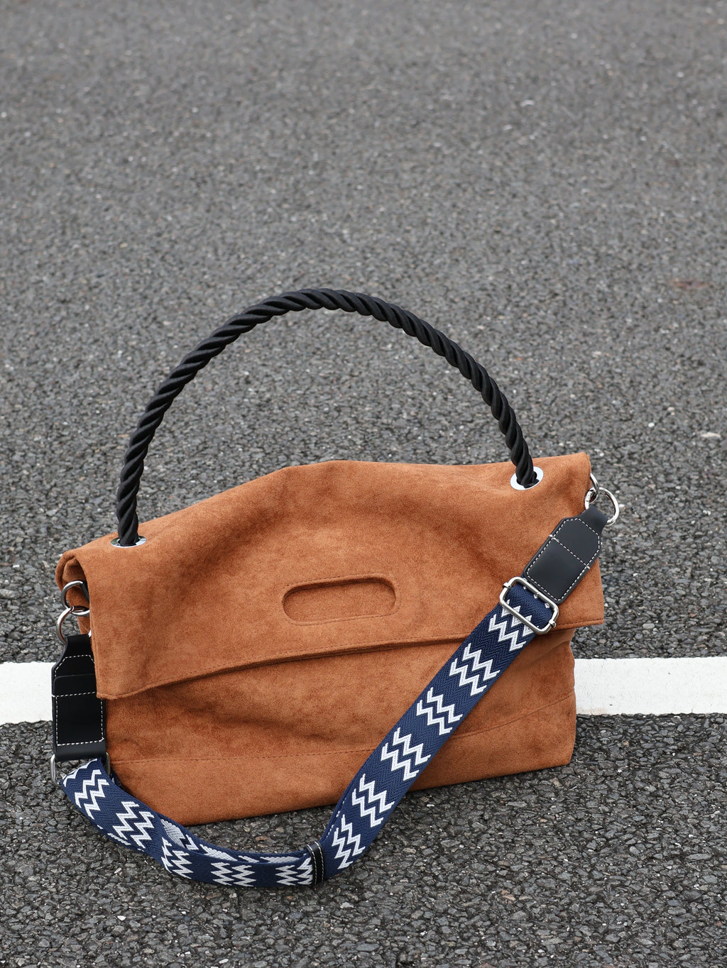 Men's Suede Large Casual Shoulder Crossbody Bag