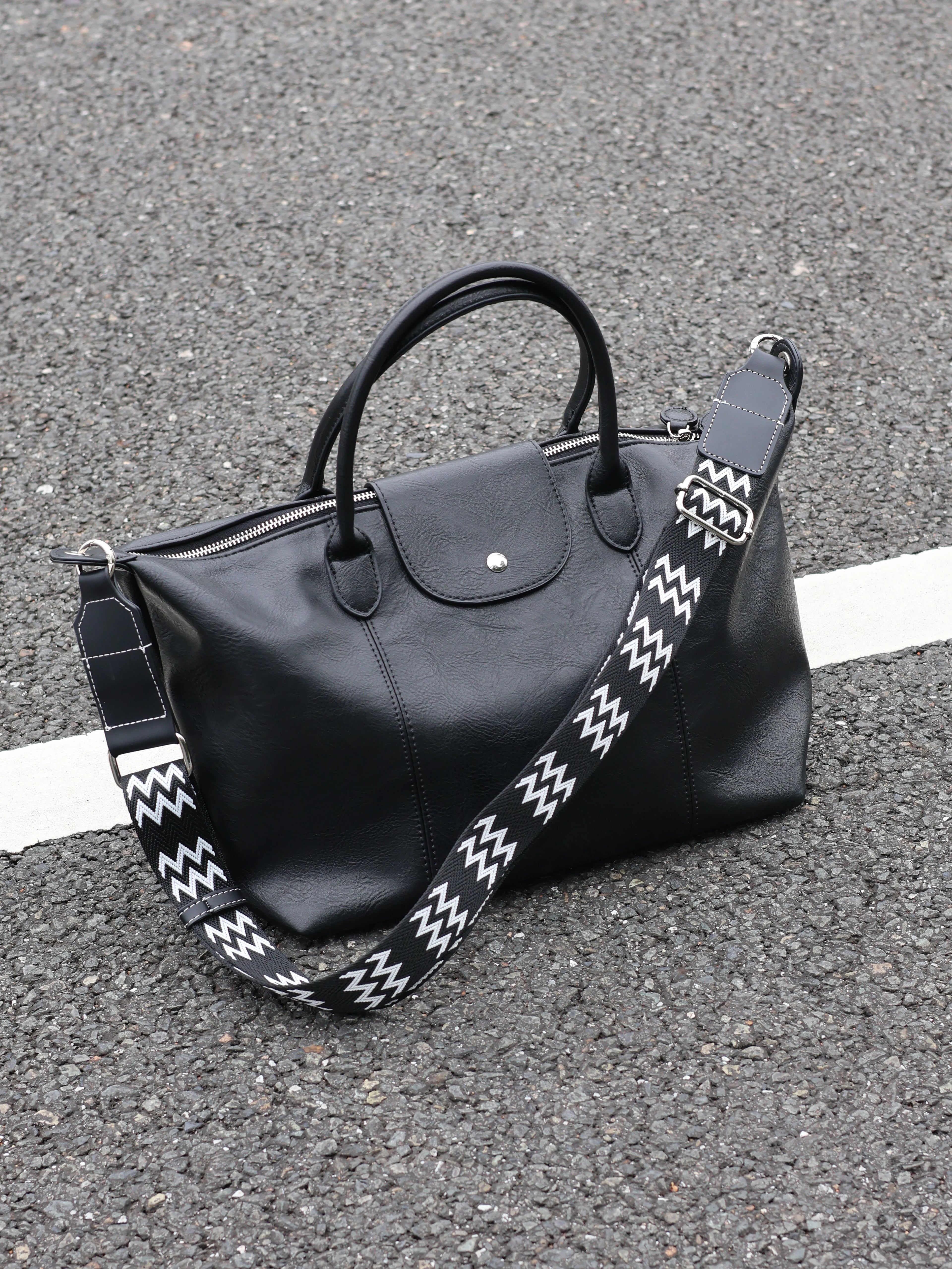 Men's Faux Leather Dumpling Crossbody Bag Large Casual Commuter Tote