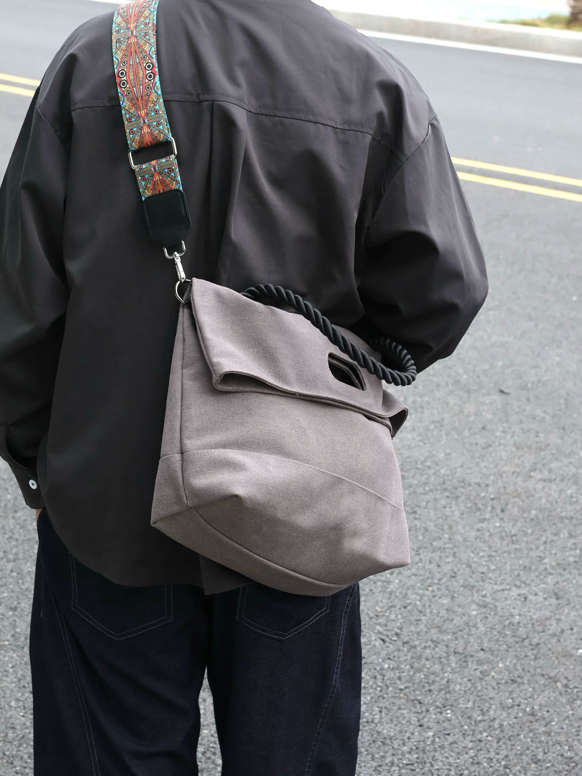 Men's Retro Large Casual Commuter Crossbody Bag