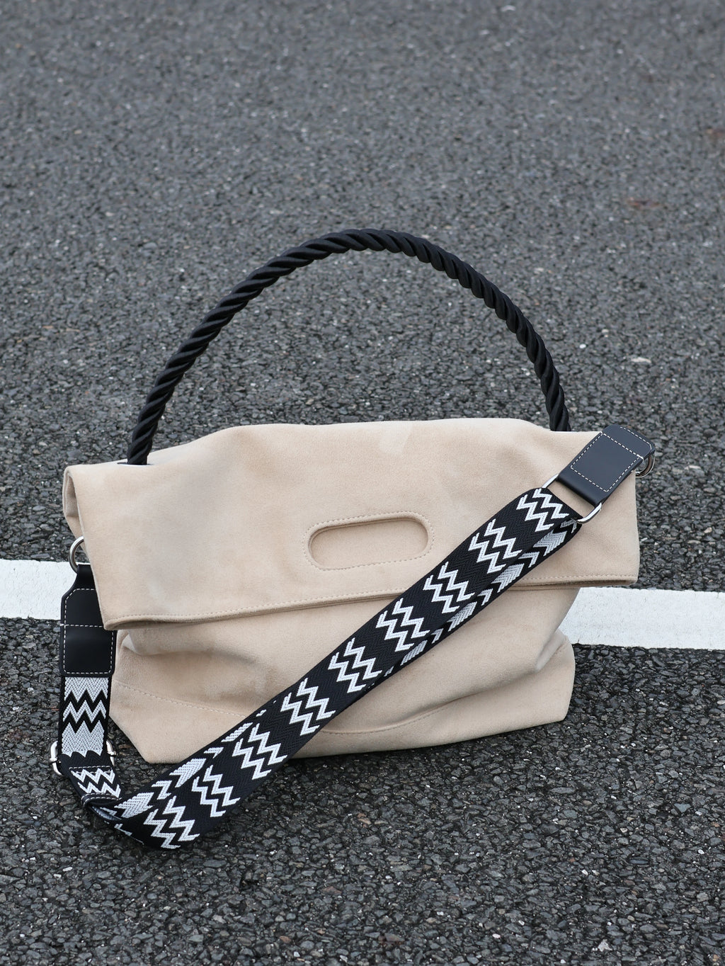Men's Suede Large Casual Shoulder Crossbody Bag