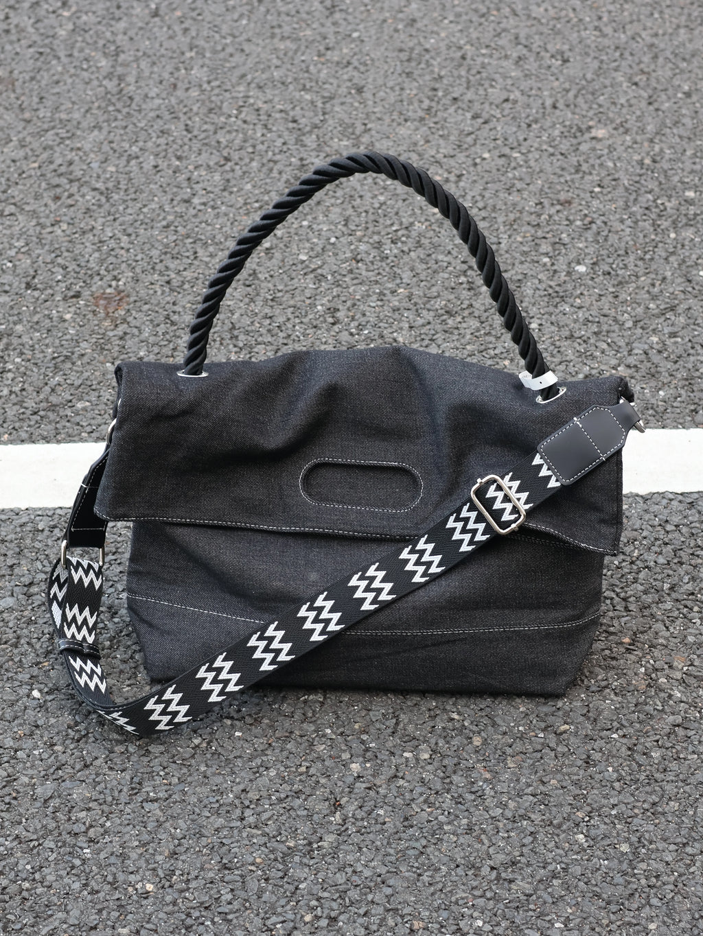 Men's Denim Large Casual Shoulder Crossbody Bag