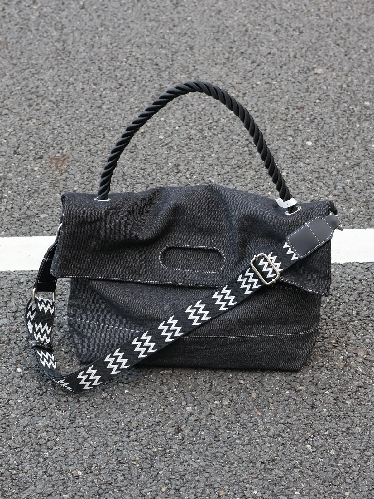 Men's Denim Large Casual Shoulder Crossbody Bag