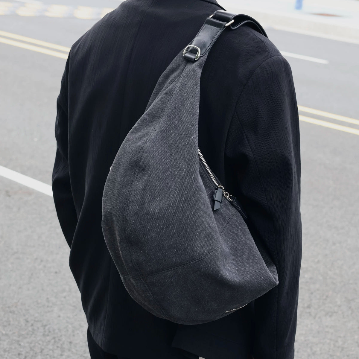 Men's Denim Retro Large Casual Shoulder Crossbody Bag