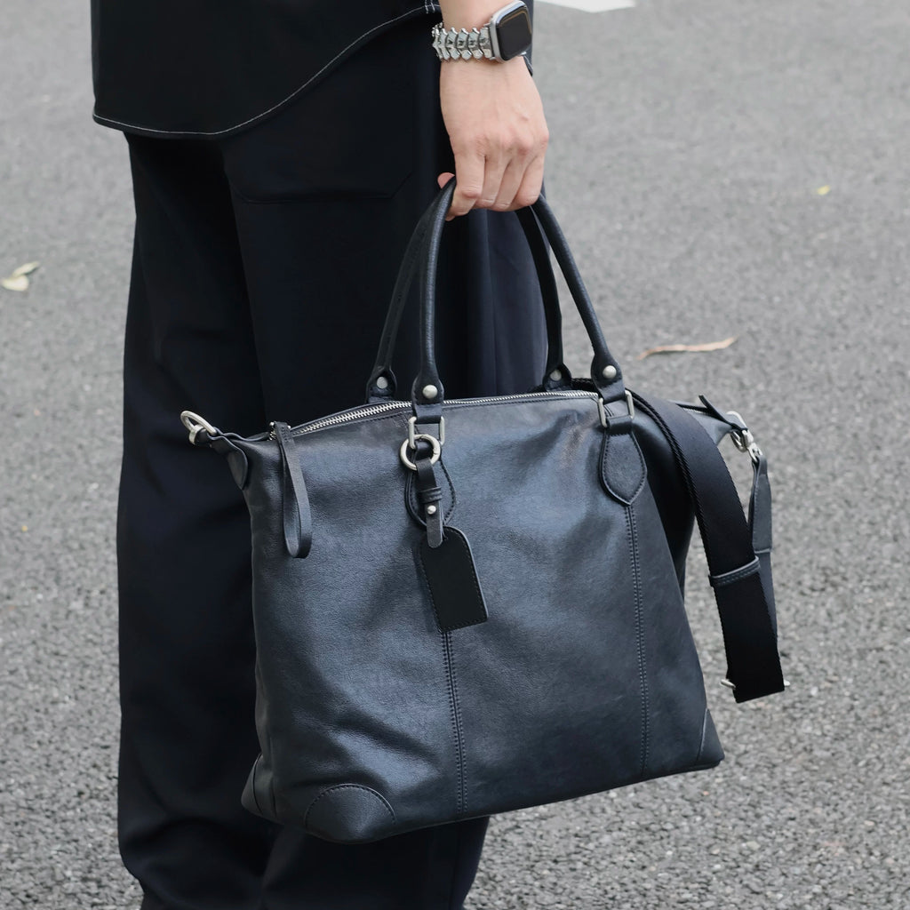 Men's Genuine Leather Large Casual Shoulder Crossbody Bag