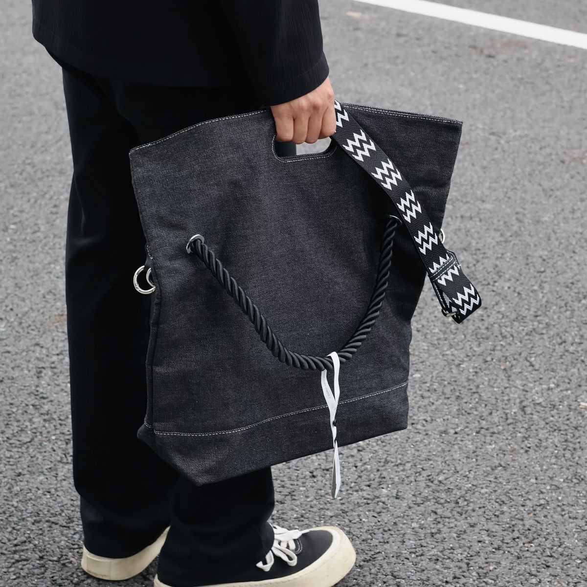 Men's Denim Large Casual Shoulder Crossbody Bag