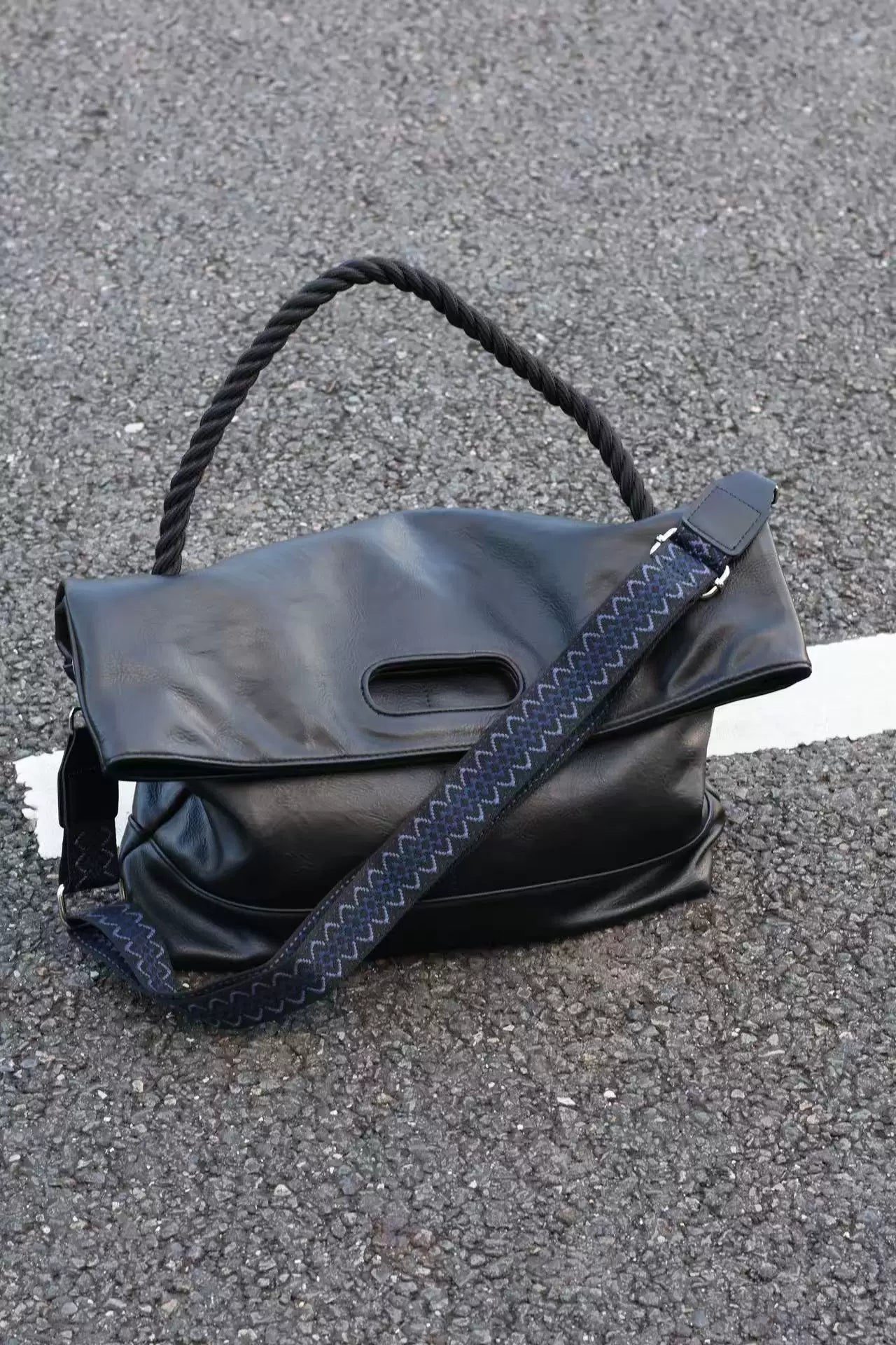 Men's Synthetic Leather Large Casual Commuter Crossbody Bag