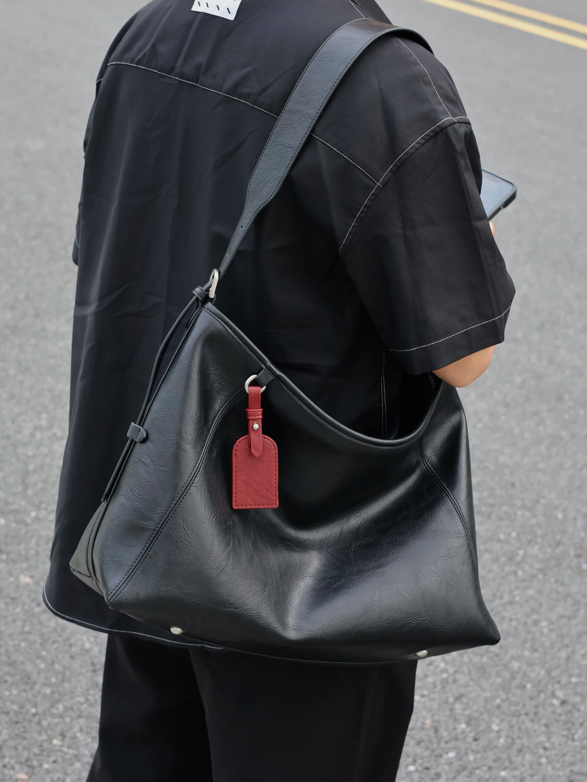 Men's Genuine Leather Large Casual Shoulder Crossbody Bag