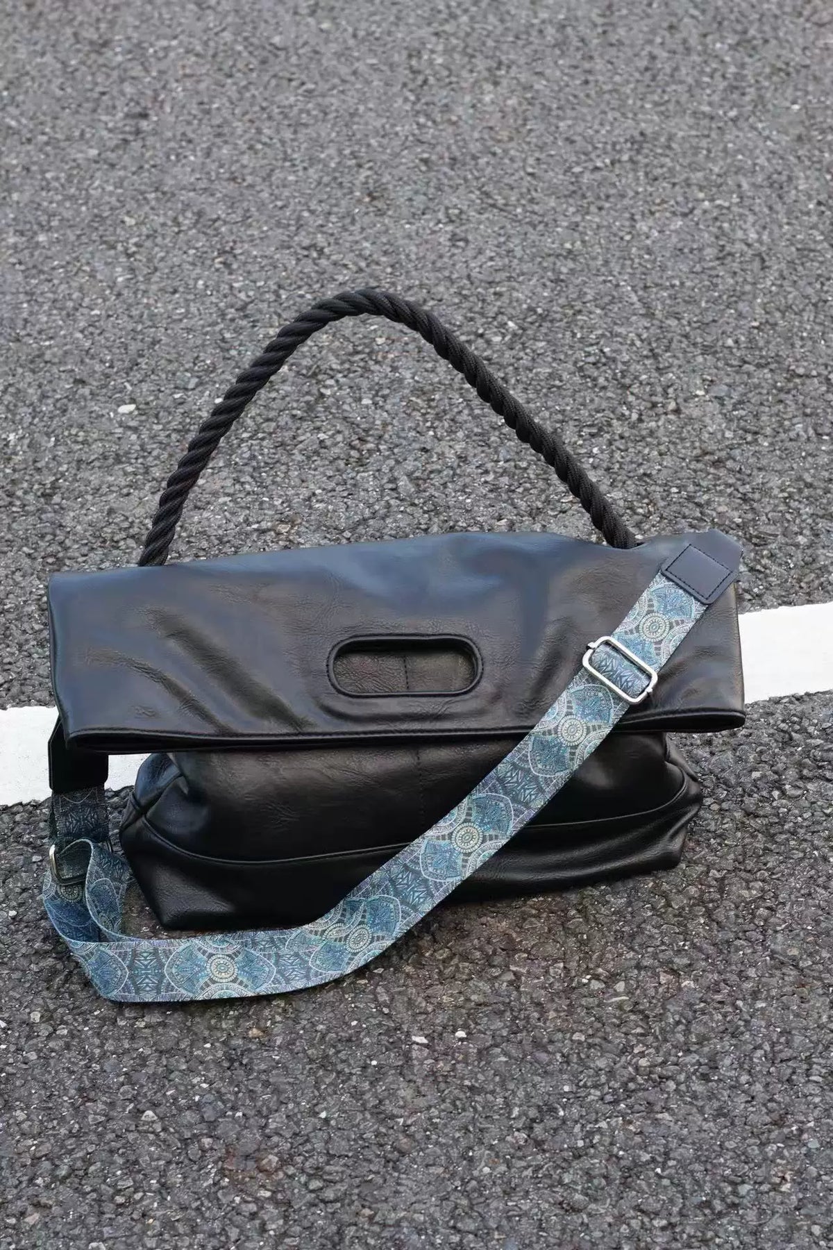 Men's Synthetic Leather Large Casual Commuter Crossbody Bag
