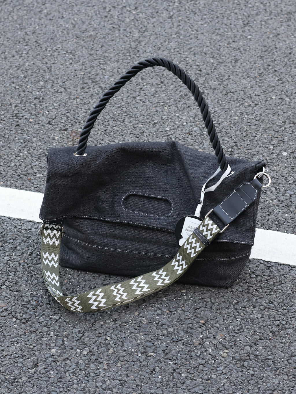 Men's Denim Large Casual Shoulder Crossbody Bag