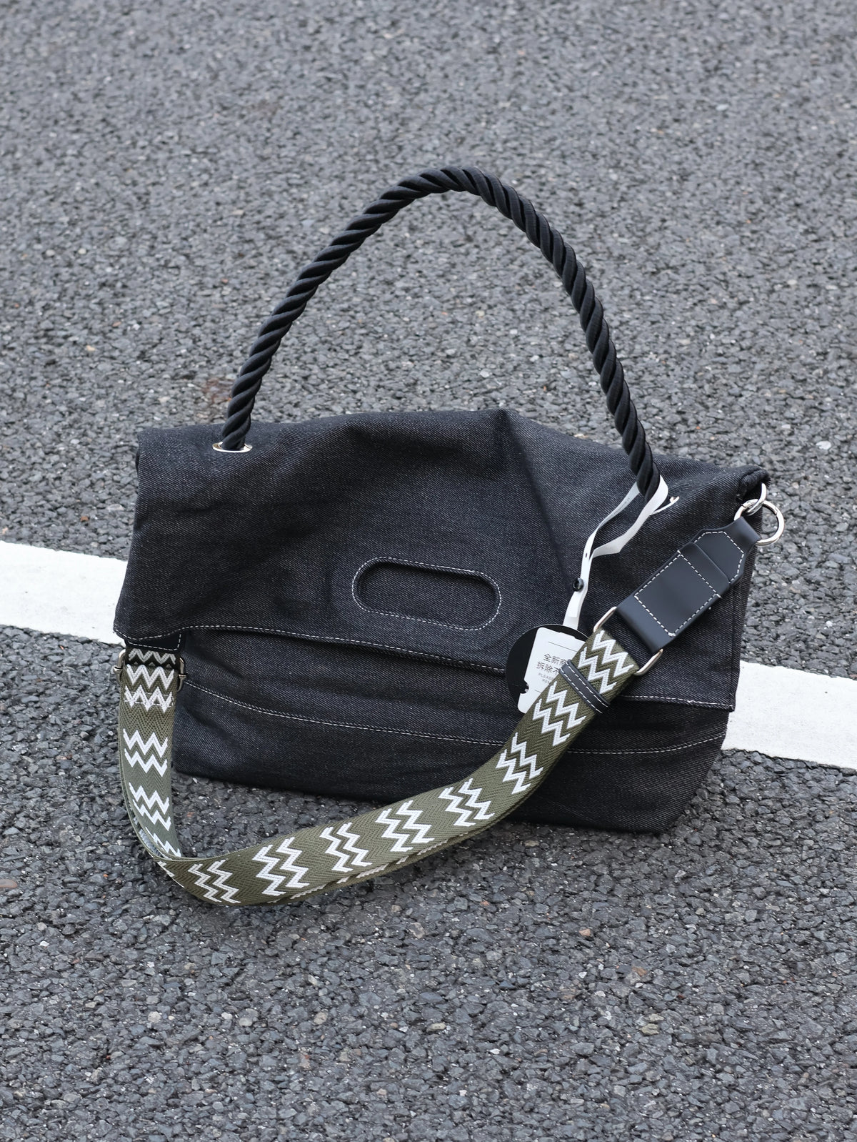 Men's Denim Large Casual Shoulder Crossbody Bag
