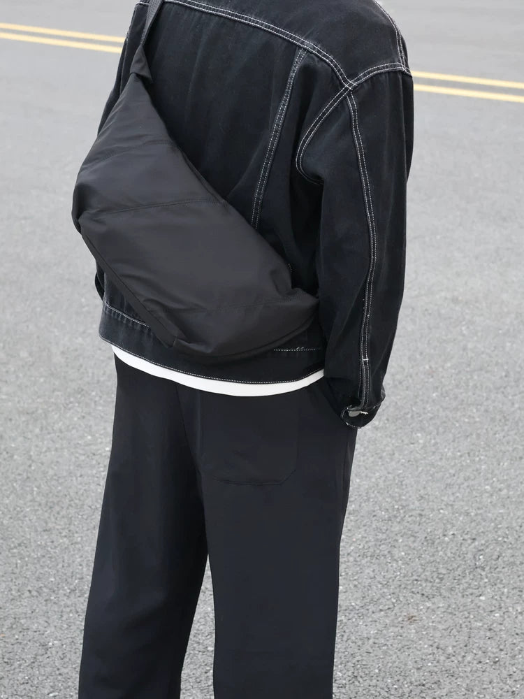 Men's Oxford Casual Commuter Dumpling Crossbody Bag