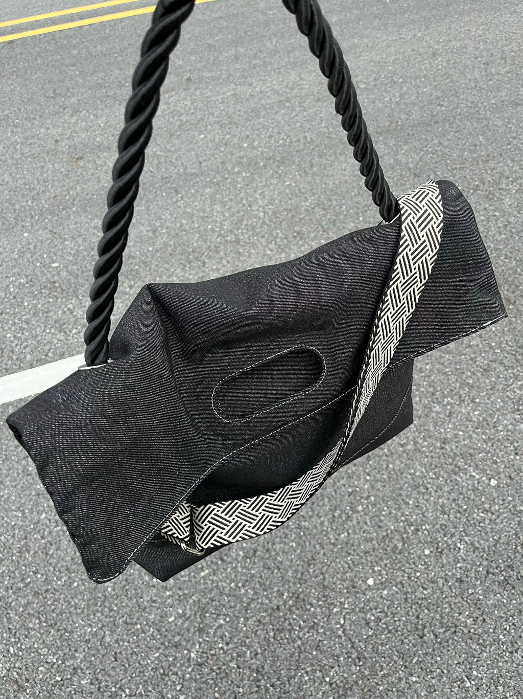Men's Denim Large Casual Shoulder Crossbody Bag