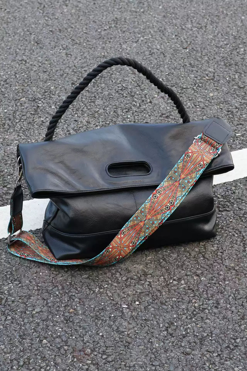 Men's Synthetic Leather Large Casual Commuter Crossbody Bag
