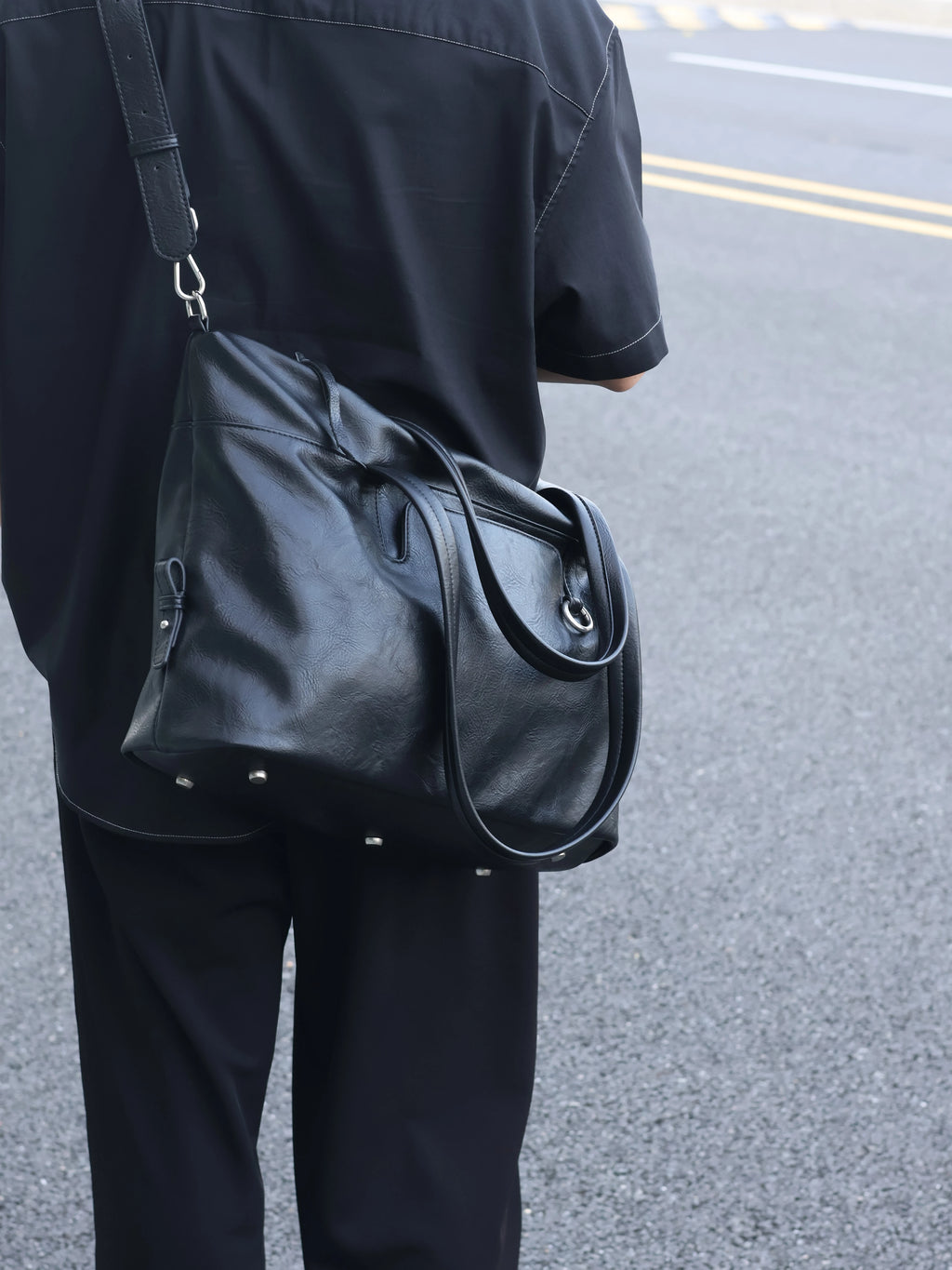 Men's Synthetic Leather Large Casual Shoulder Crossbody Bag