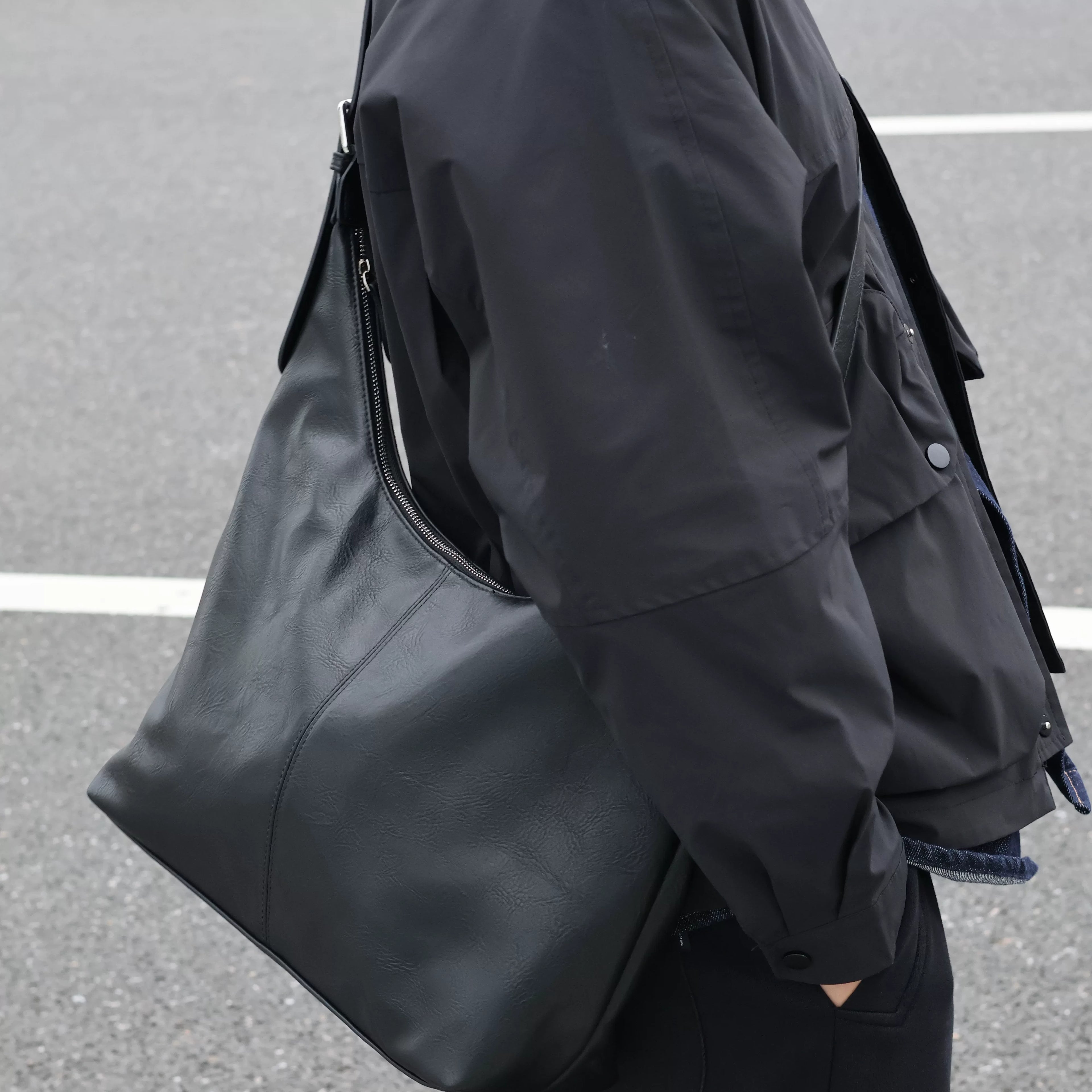 Men's Synthetic Leather Large Casual Shoulder Crossbody Bag