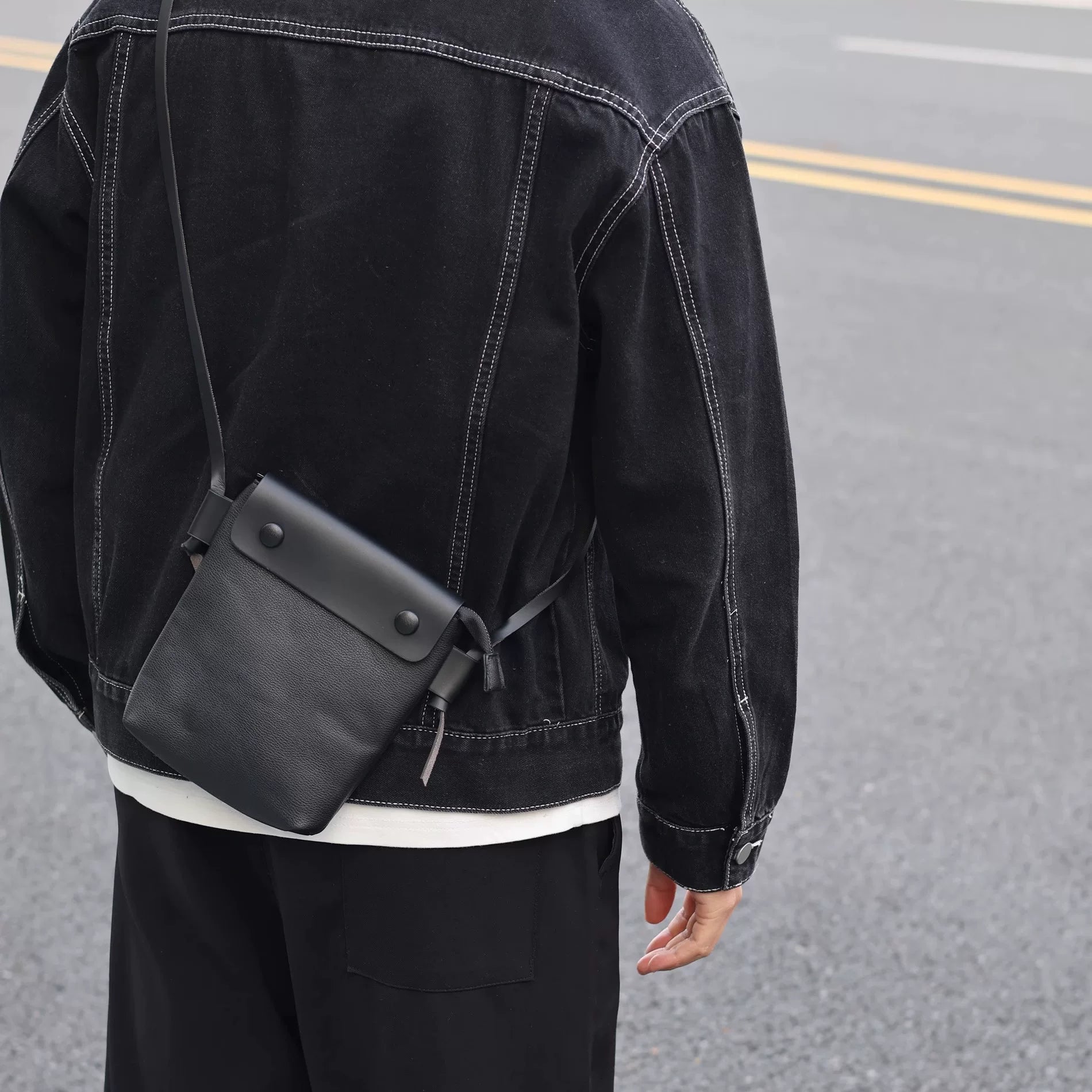 Men's Synthetic Leather Small Casual Shoulder Crossbody Bag
