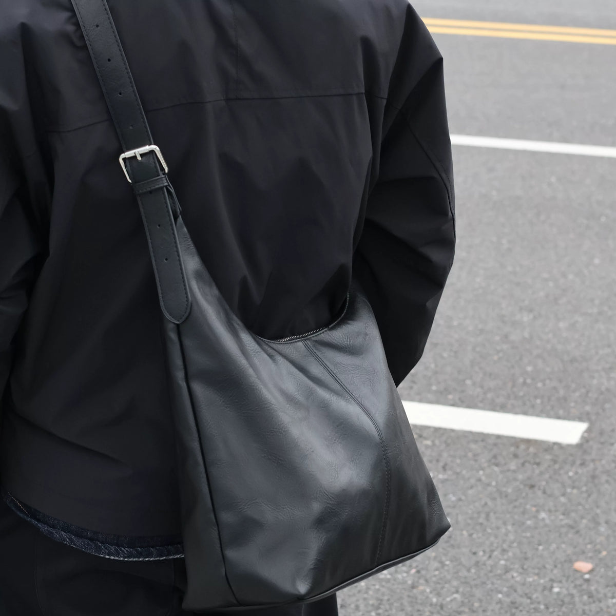 Men's Synthetic Leather Large Casual Shoulder Crossbody Bag