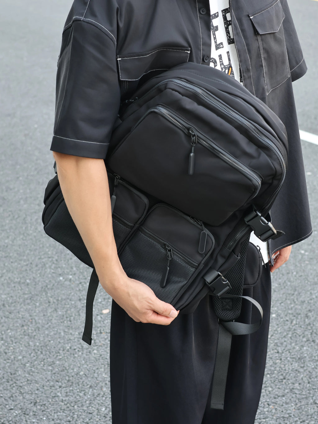 Men's Canvas Multifunctional Travel Laptop Commuter Backpack