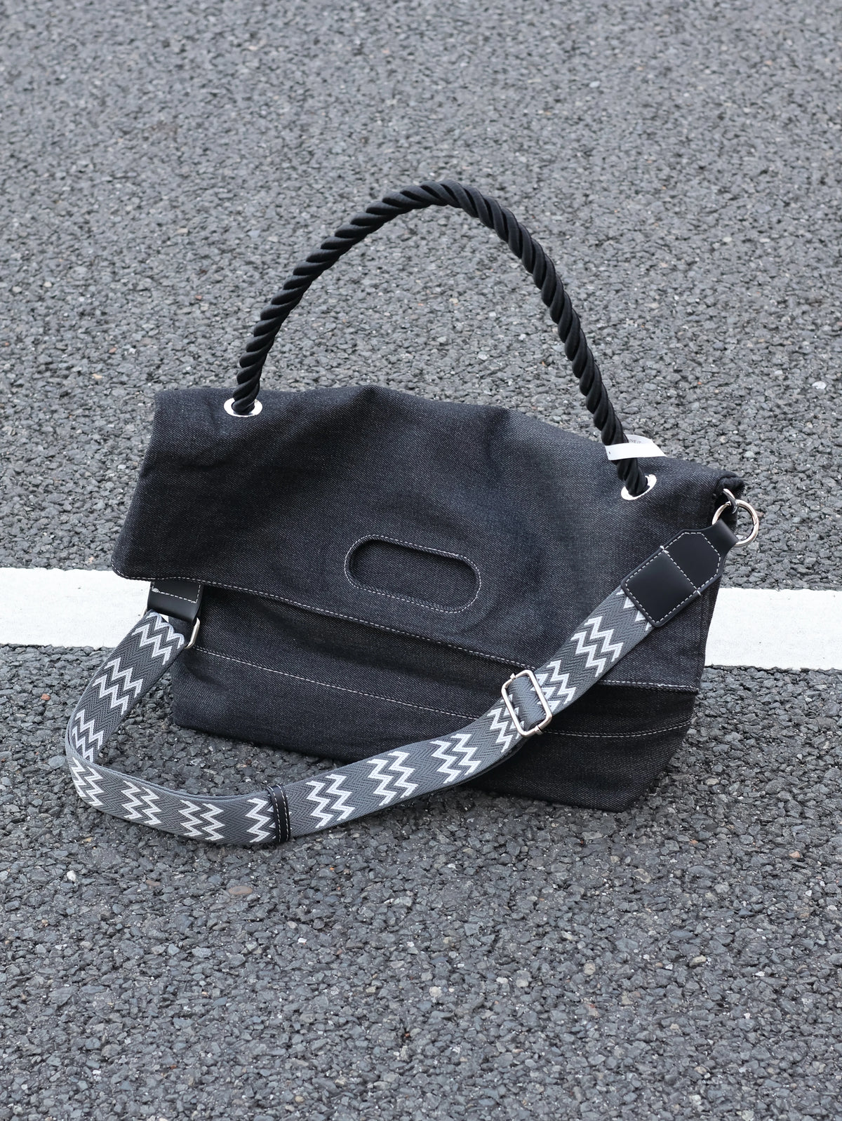 Men's Denim Large Casual Shoulder Crossbody Bag