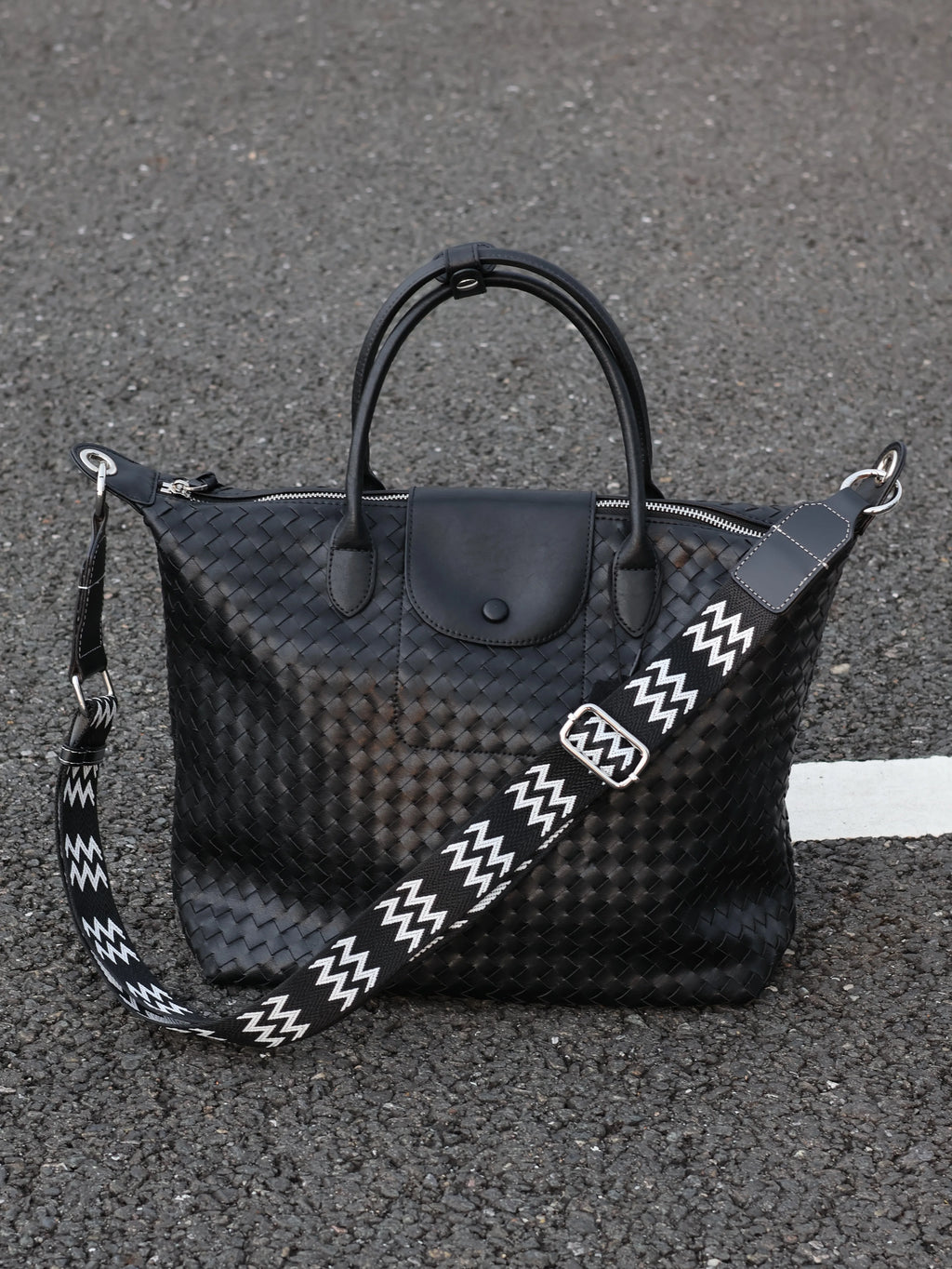 Men's Large Casual Woven Dumpling Crossbody Bag
