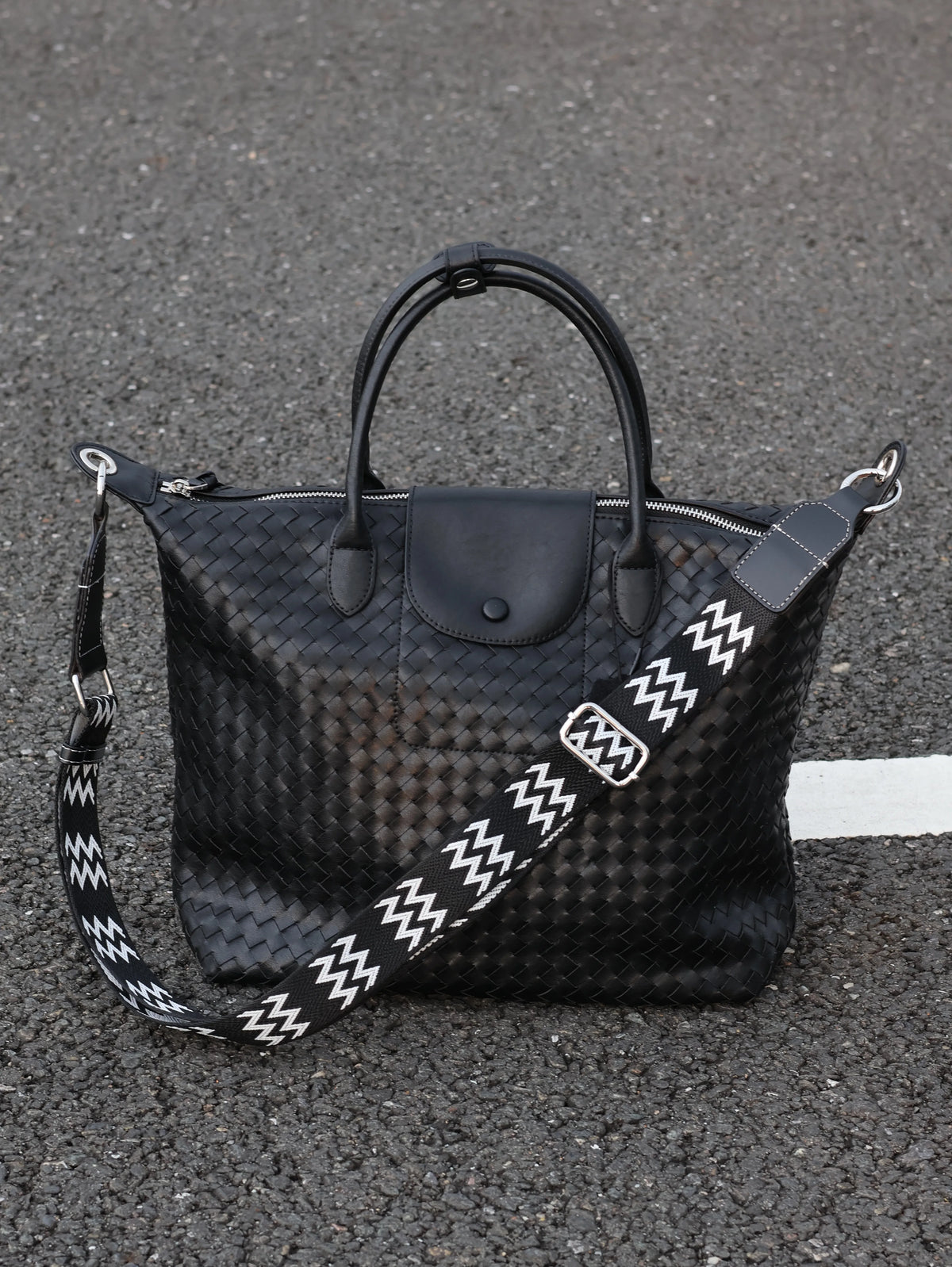Men's Large Casual Woven Dumpling Crossbody Bag