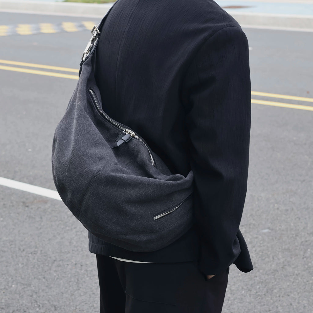 Men's Denim Retro Large Casual Shoulder Crossbody Bag