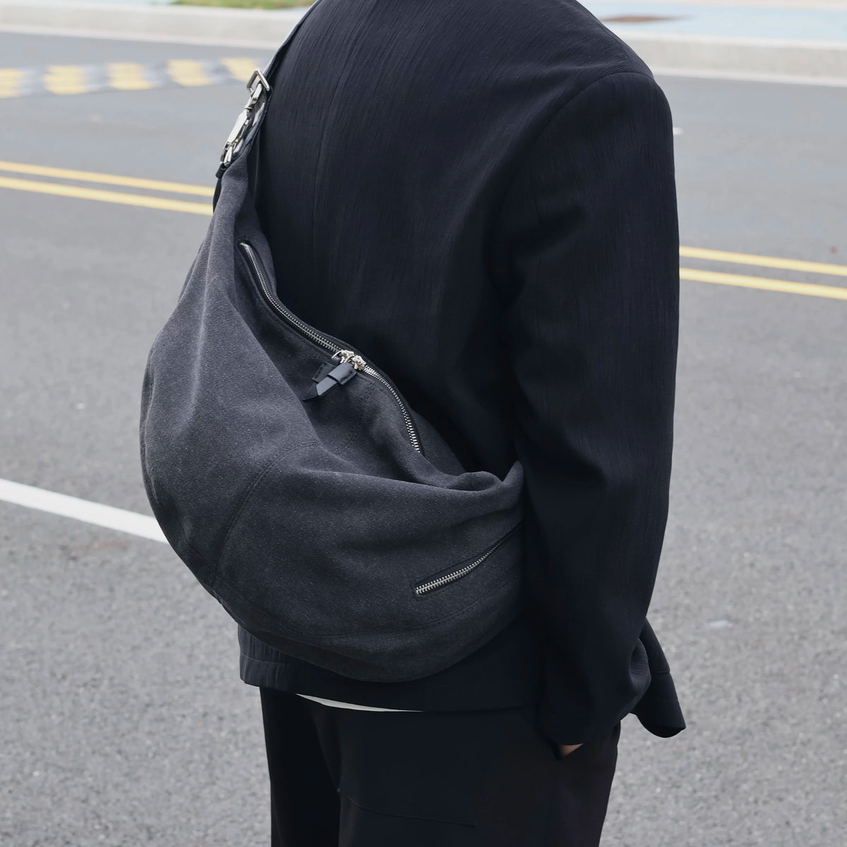 Men's Denim Retro Large Casual Shoulder Crossbody Bag
