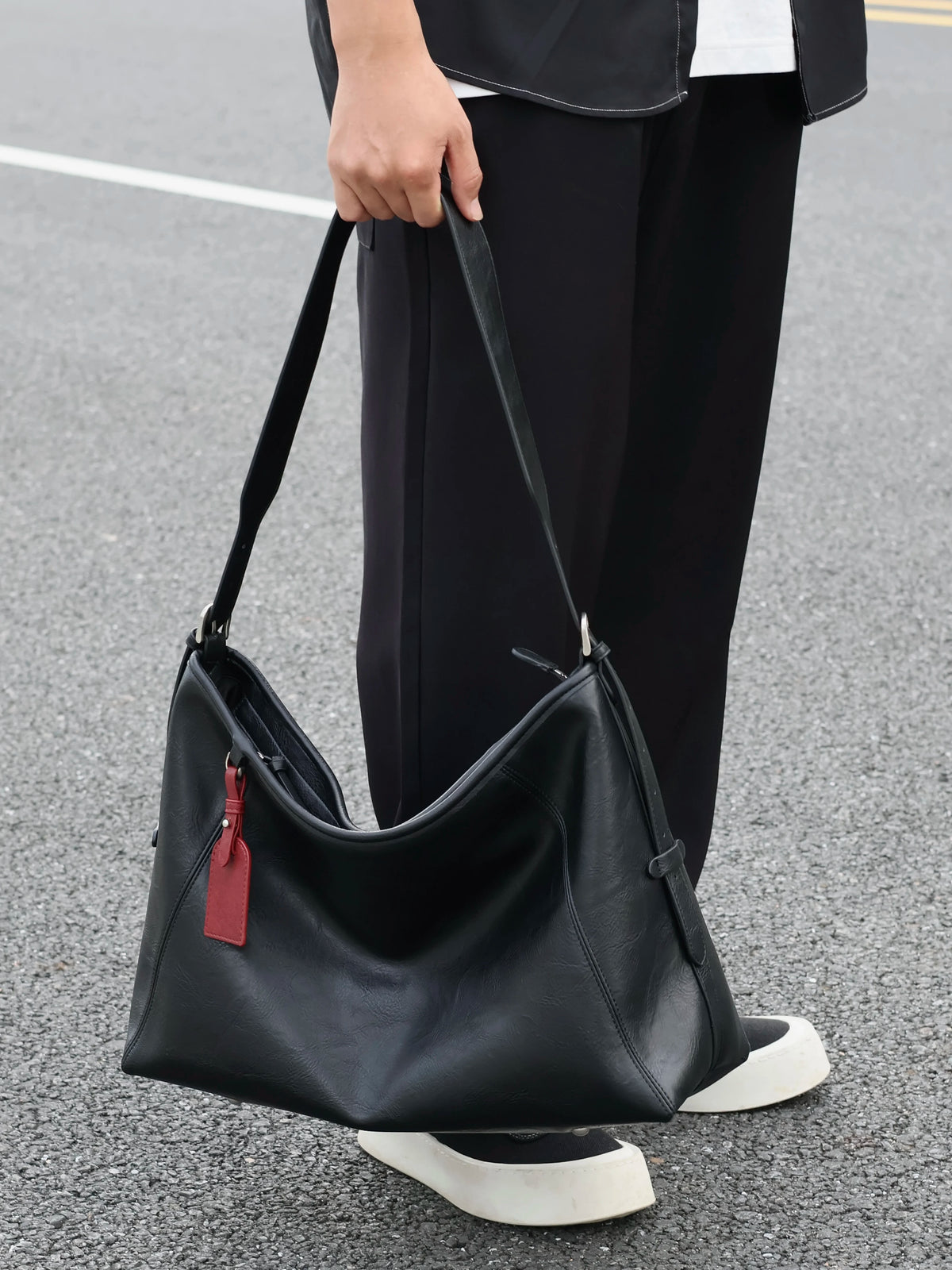 Men's Genuine Leather Large Casual Shoulder Crossbody Bag