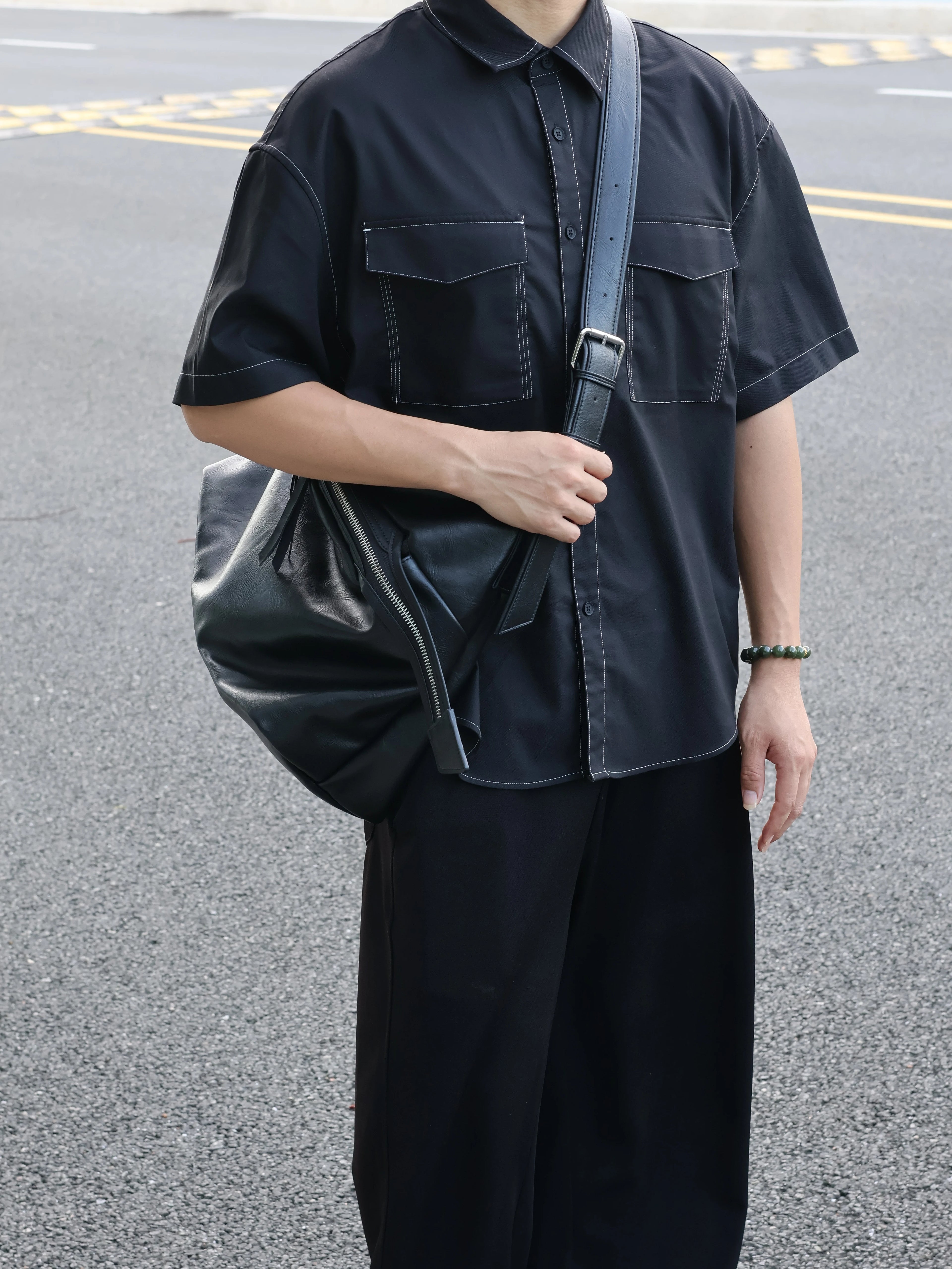 Men's Synthetic Leather Large Casual Shoulder Crossbody Bag