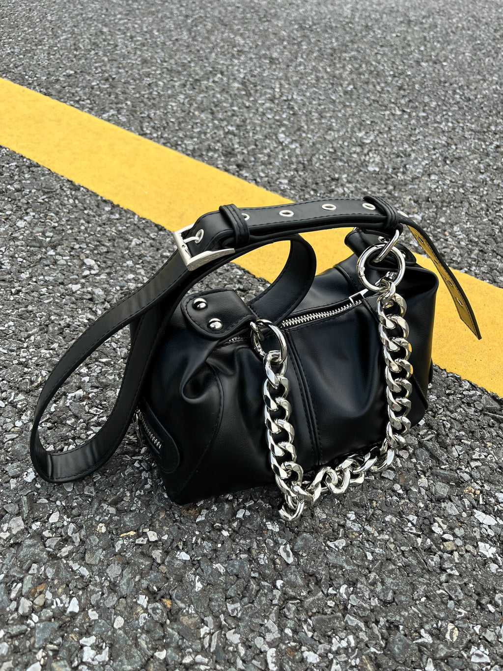 Women's Soft Faux Leather Vintage Biker Shoulder Bag