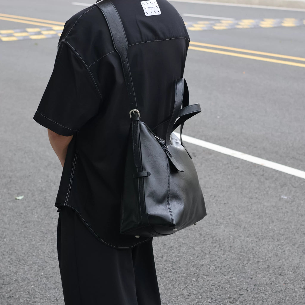 Men's Synthetic Leather Large Casual Shoulder Crossbody Bag