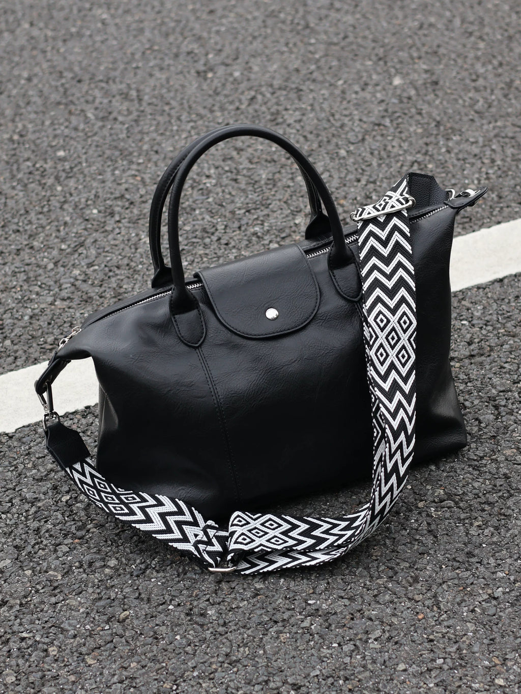 Men's Faux Leather Dumpling Crossbody Bag Large Casual Commuter Tote
